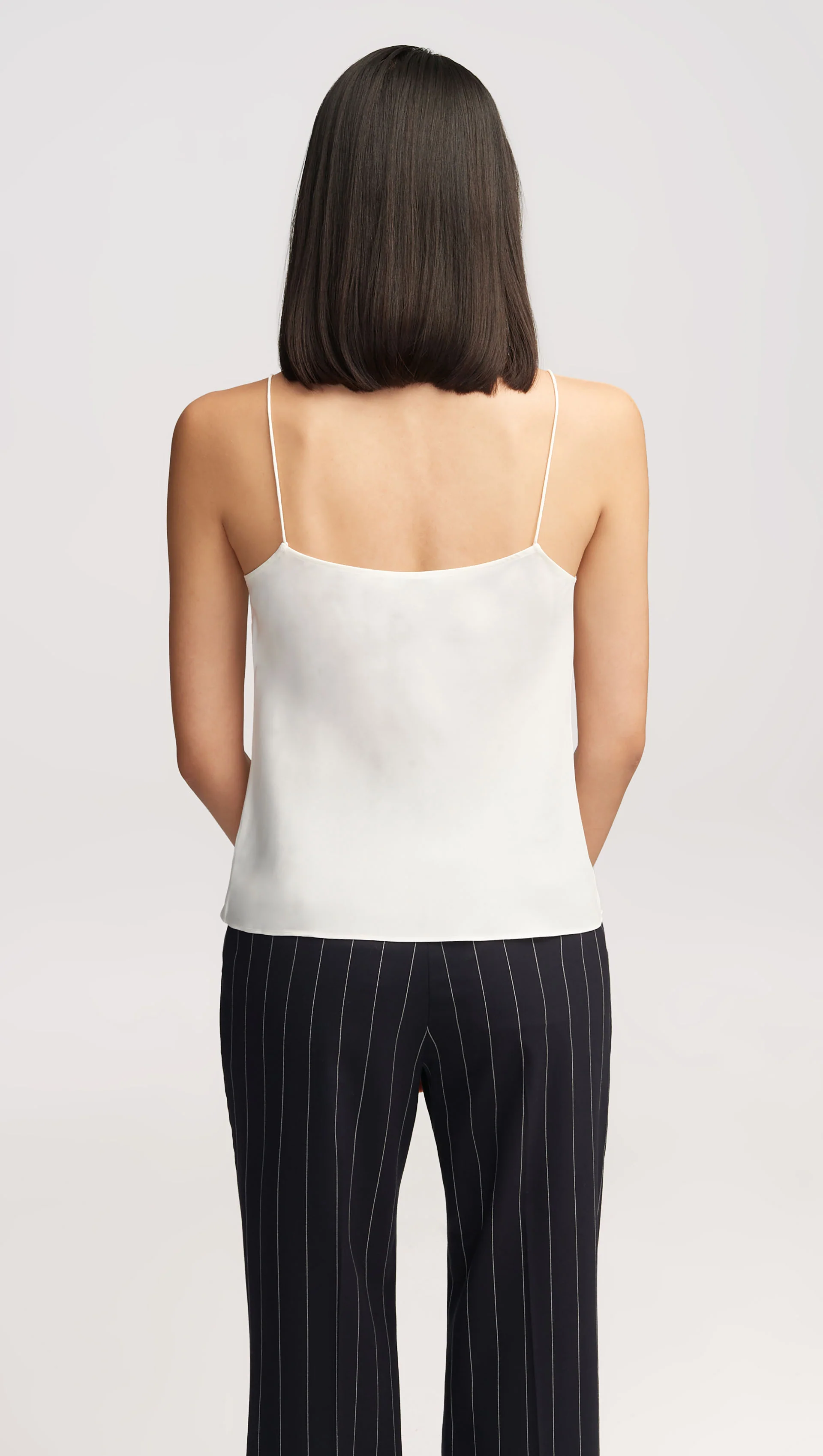 Camisole in Matte-side Silk Charmeuse | Ivory - Image 3
