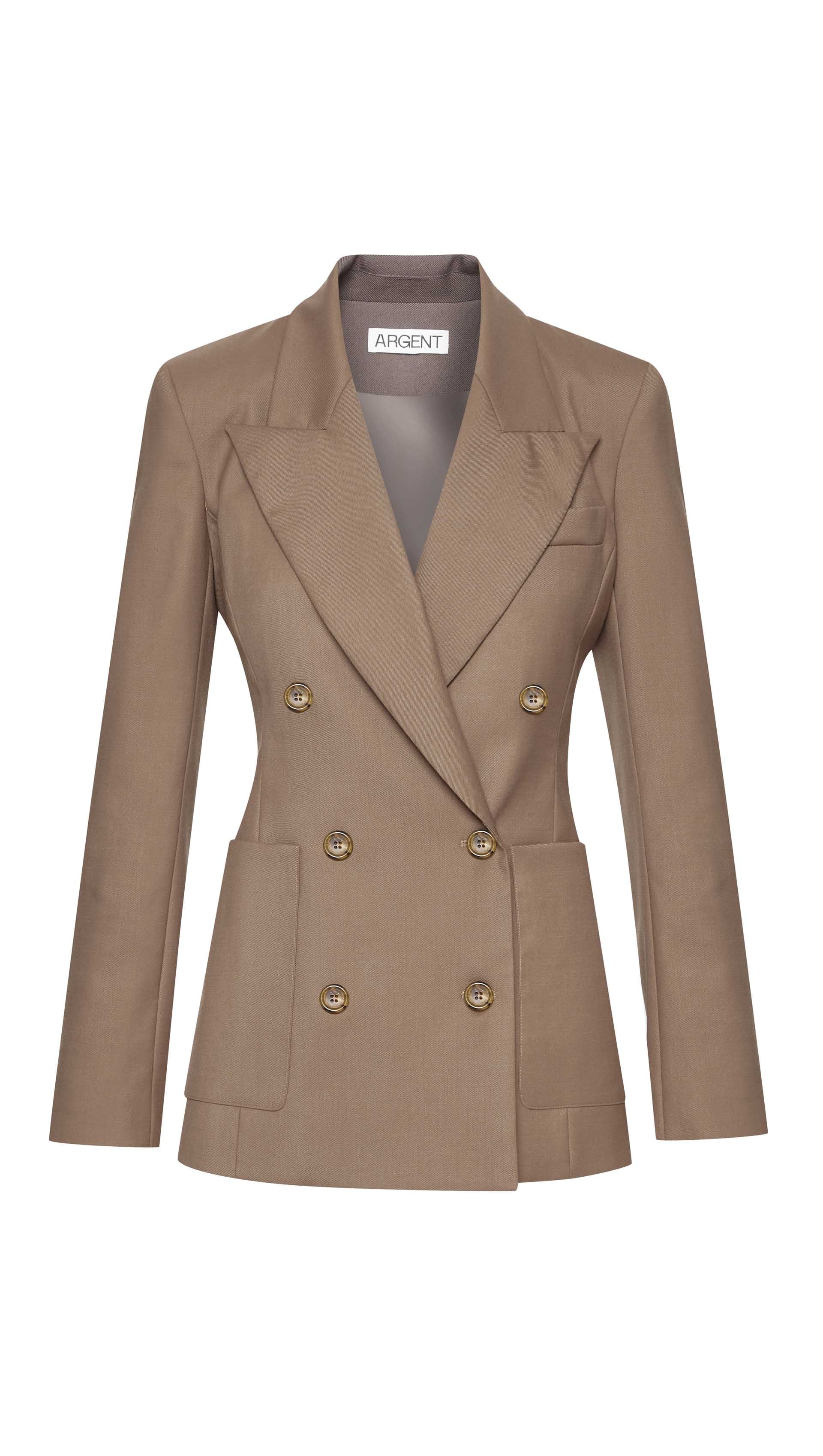 Chelsea Blazer in Seasonless Wool | Taupe - Image 10