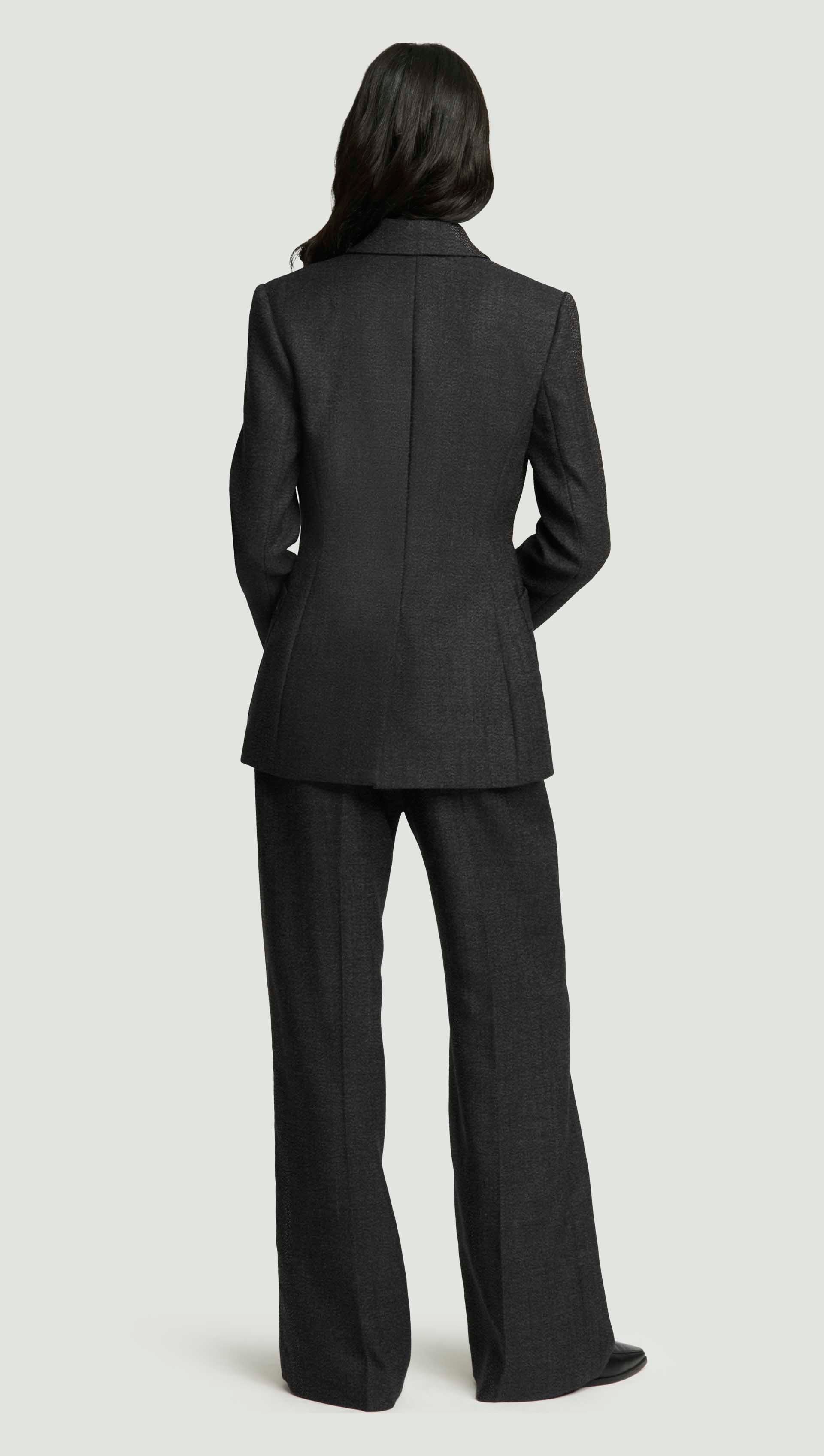 Chelsea Blazer in Tweed | Chocolate/Blue - Image 4