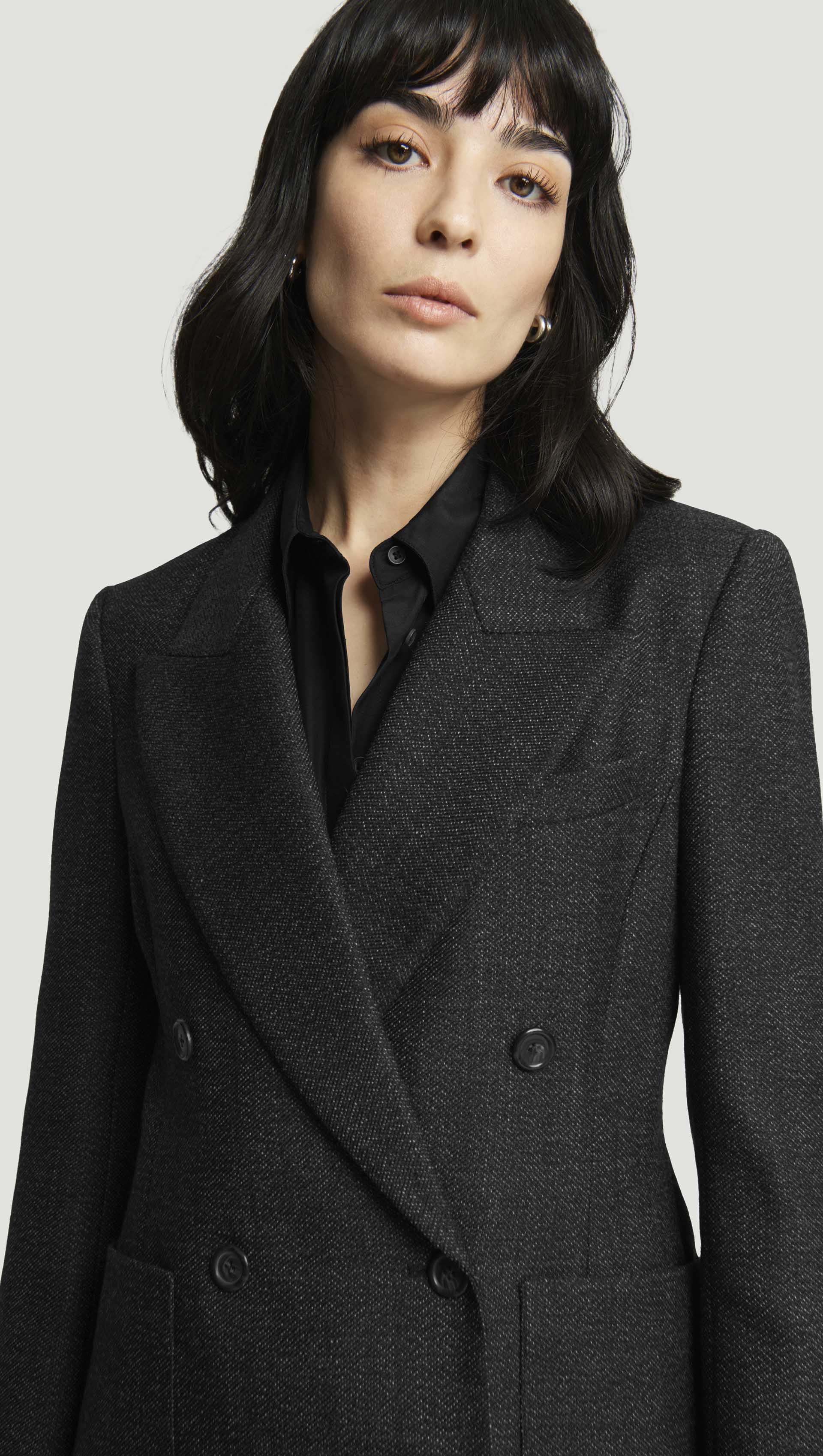 Chelsea Blazer in Tweed | Chocolate/Blue - Image 5