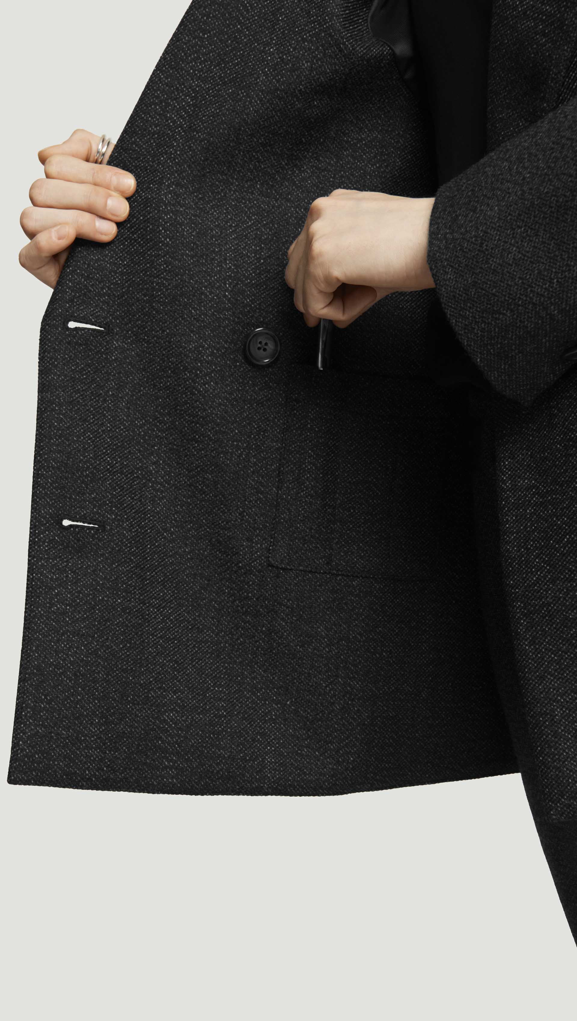 Chelsea Blazer in Tweed | Chocolate/Blue - Image 9