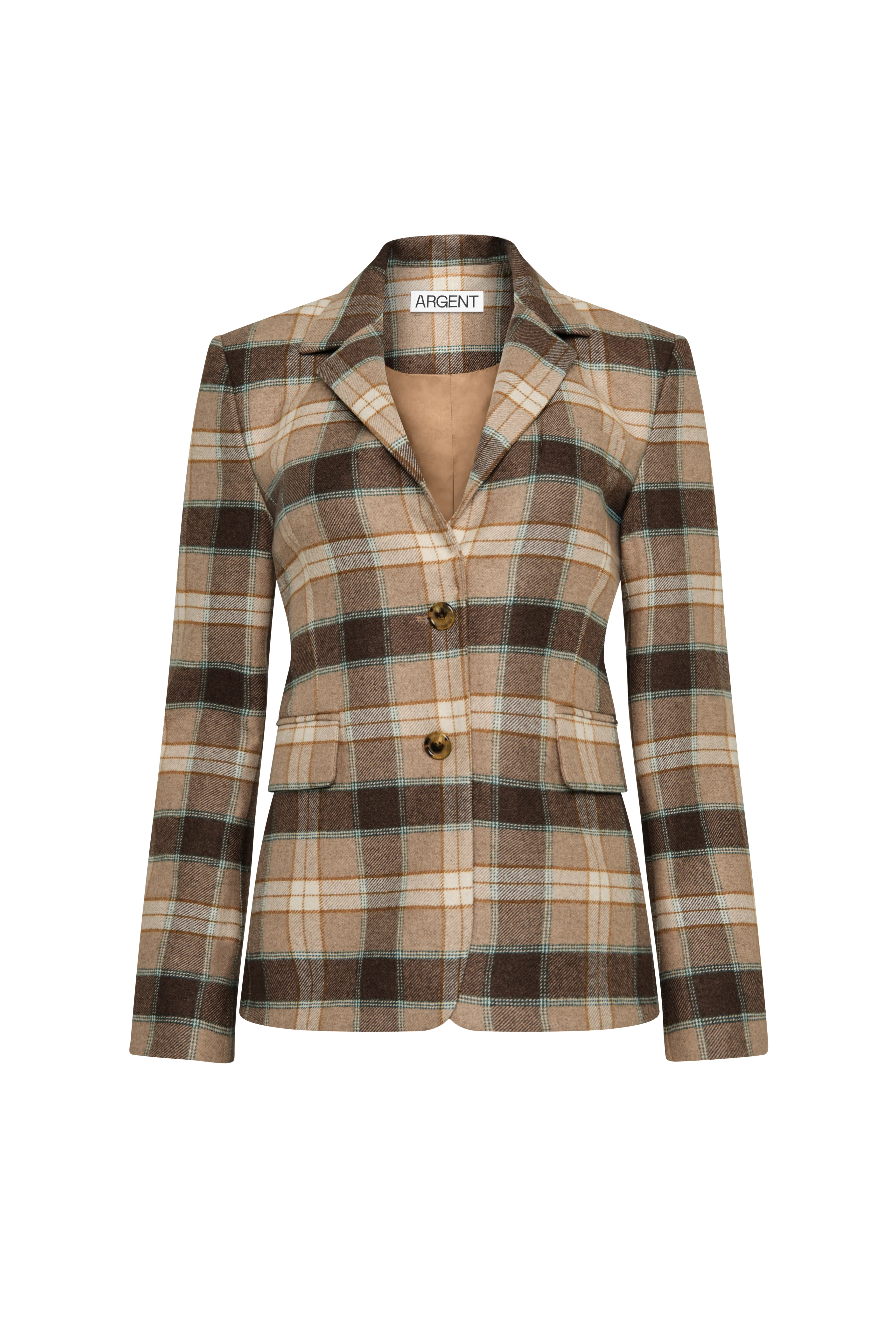 Copain Blazer in Wool | Brown Plaid - Image 10