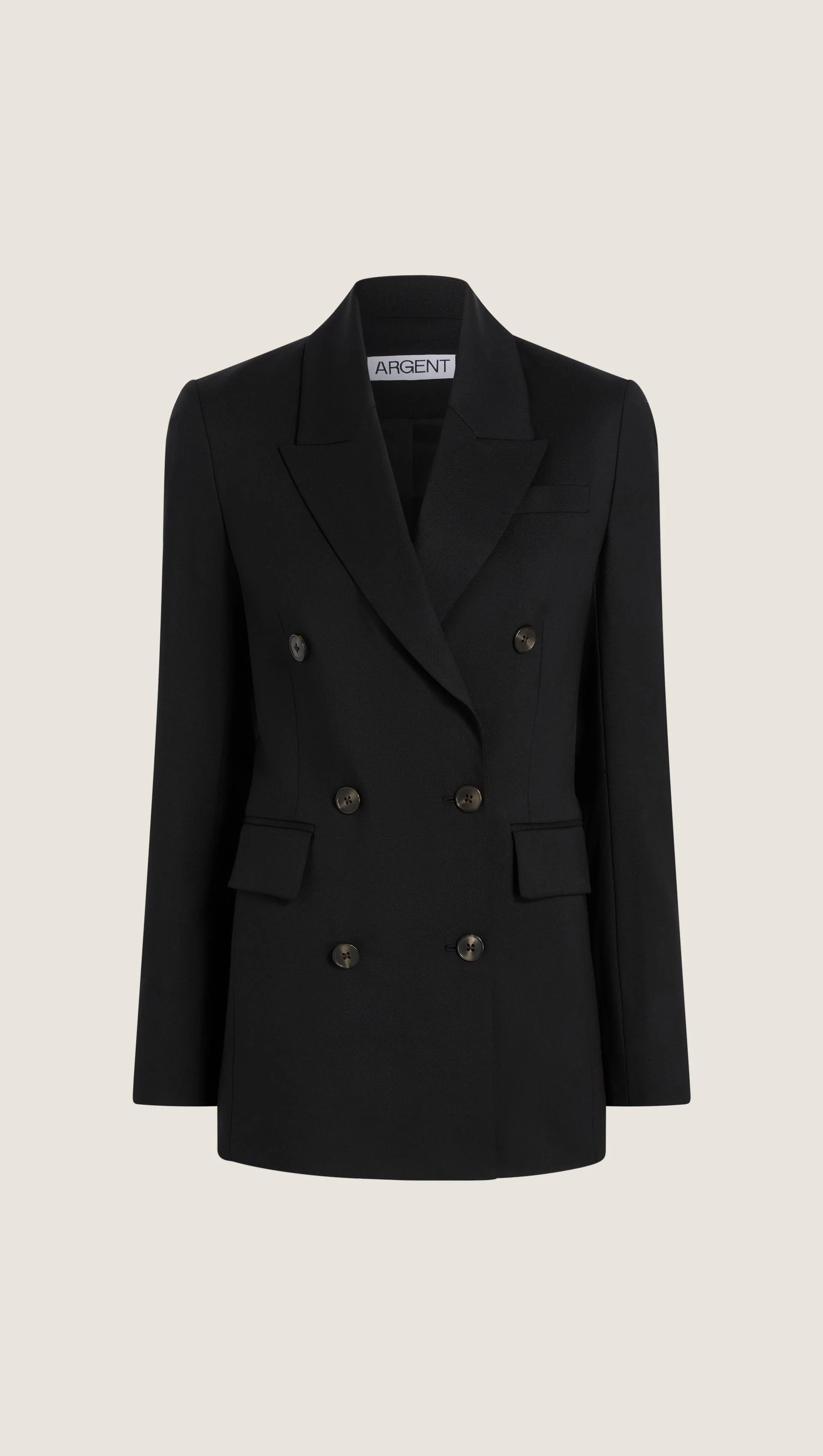 Double-Breasted Blazer in Seasonless Wool | Black - Image 10