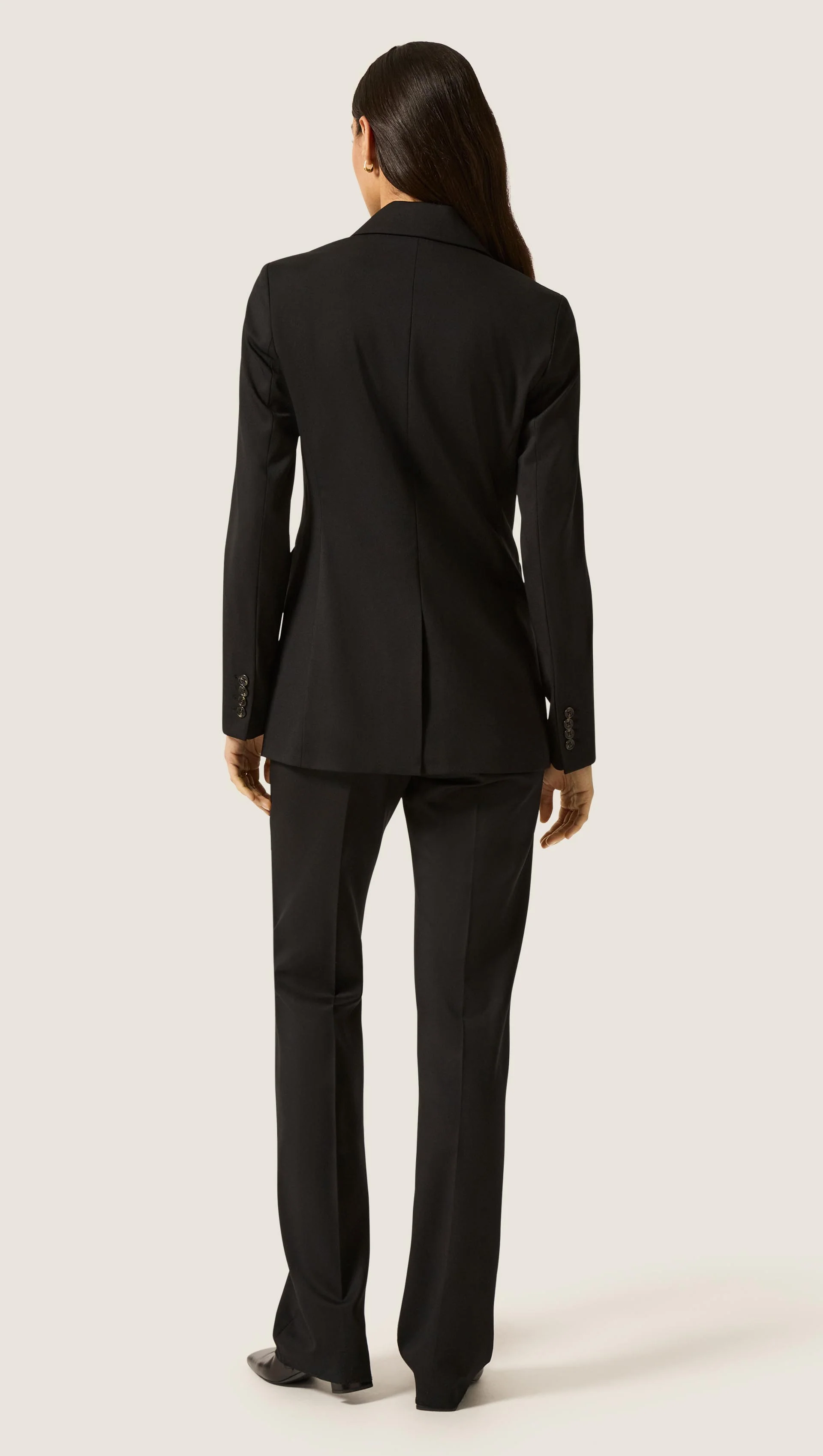 Double-Breasted Blazer in Seasonless Wool | Black - Image 6