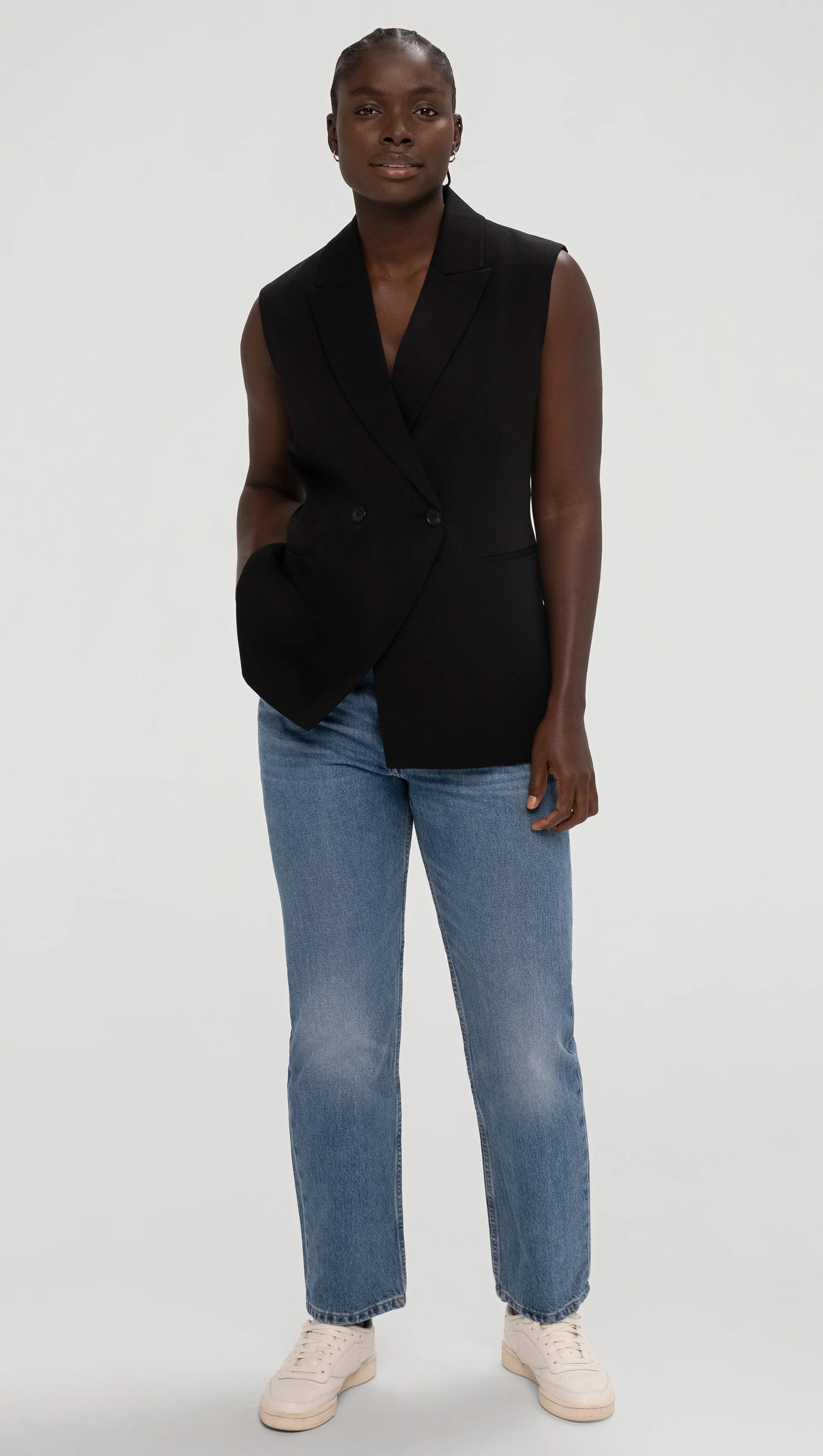 Double-Breasted Vest in Seasonless Wool | Black - Image 3
