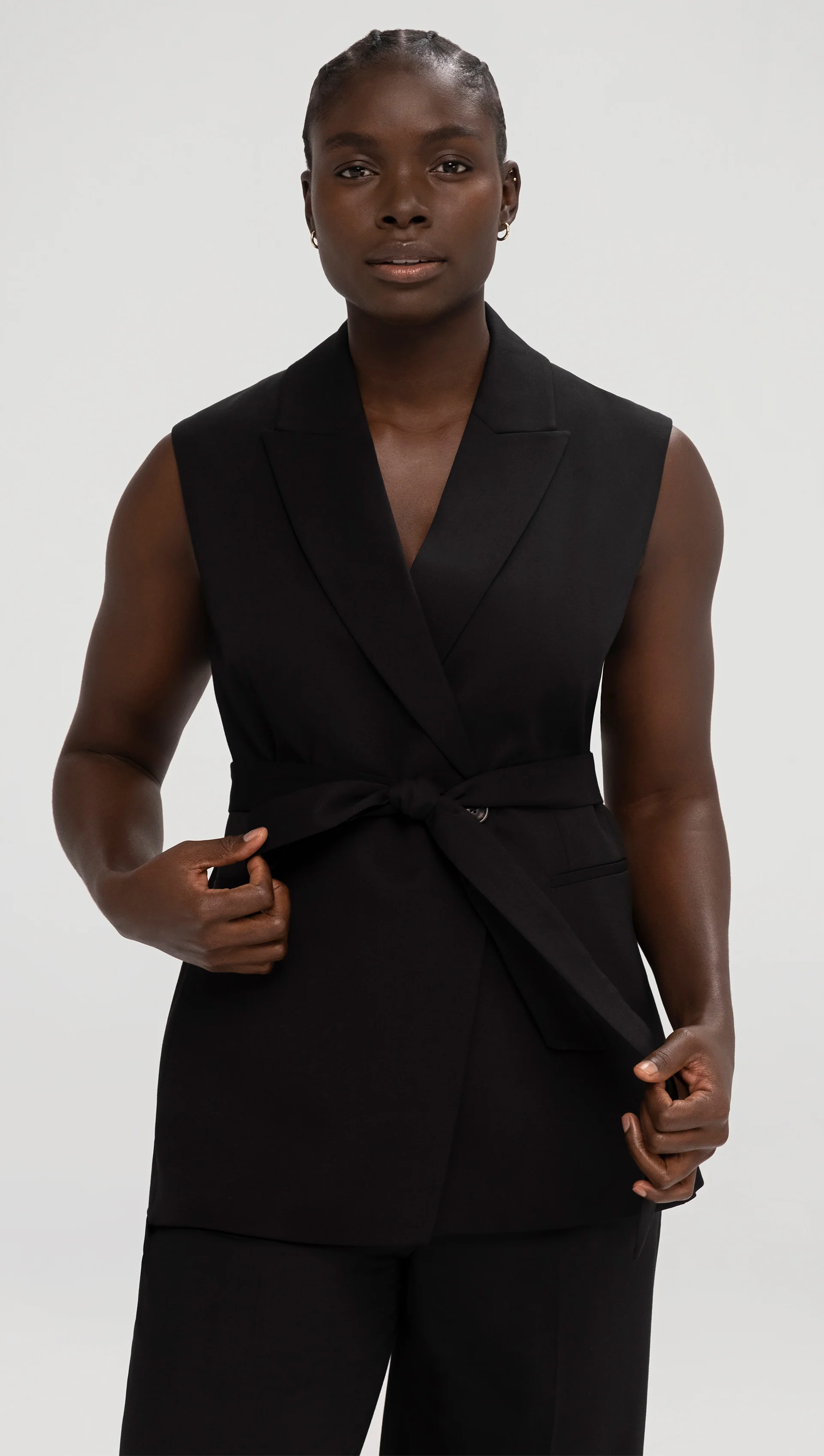 Double-Breasted Vest in Seasonless Wool | Black - Image 5