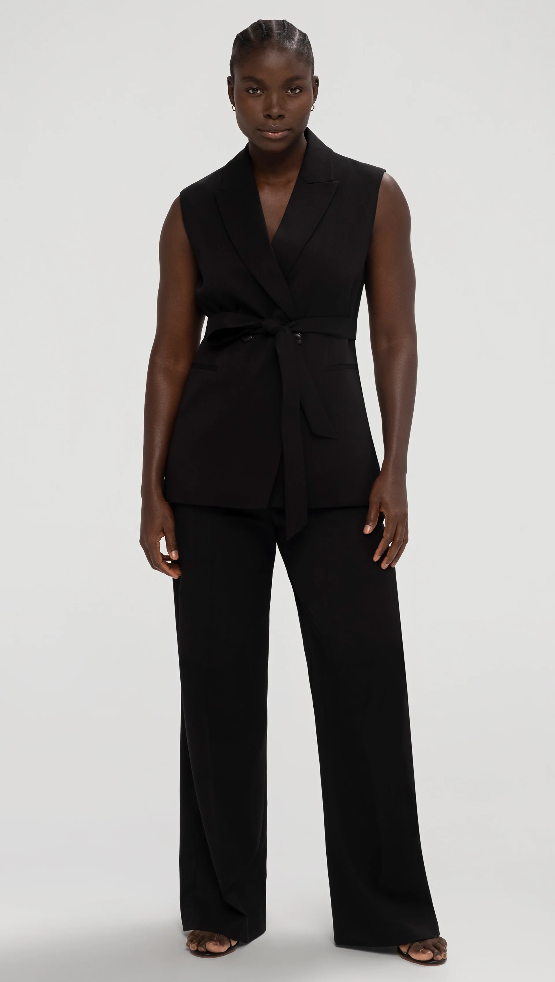 Double-Breasted Vest in Seasonless Wool | Black - Image 6