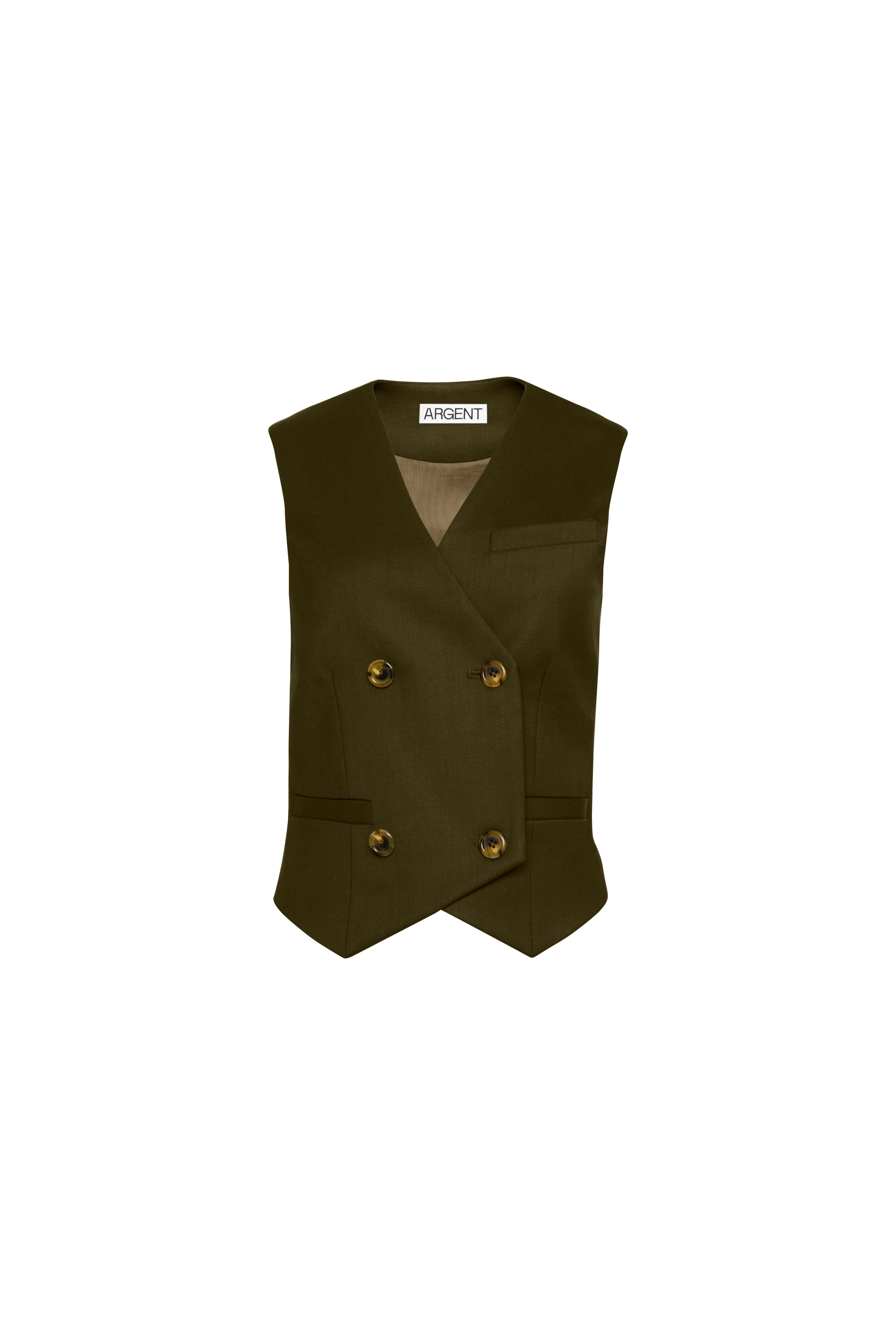 Double-Breasted Waistcoat in Seasonless Wool | Basil - Image 6