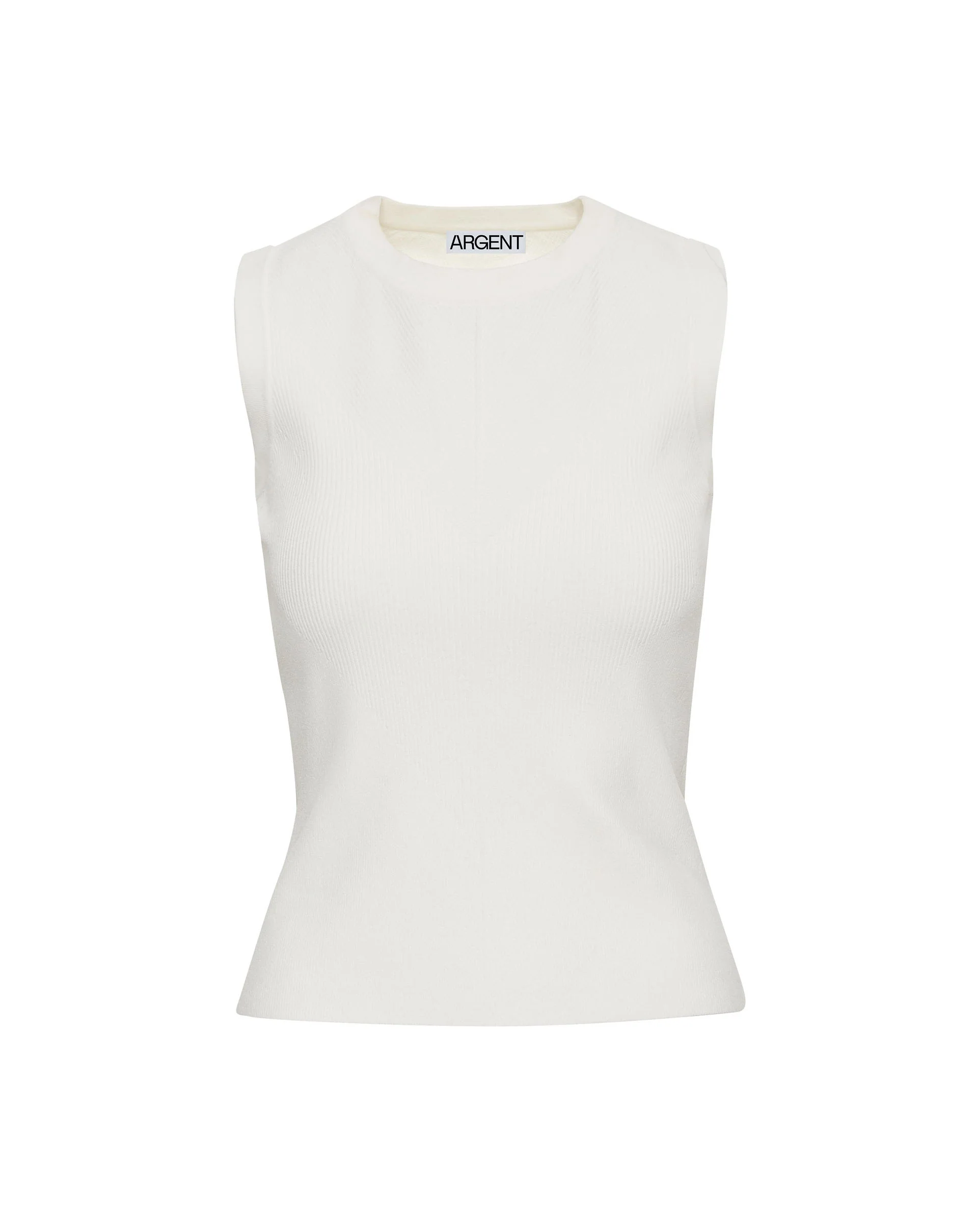 Knit Tank in Stretch Rayon | White - Image 5