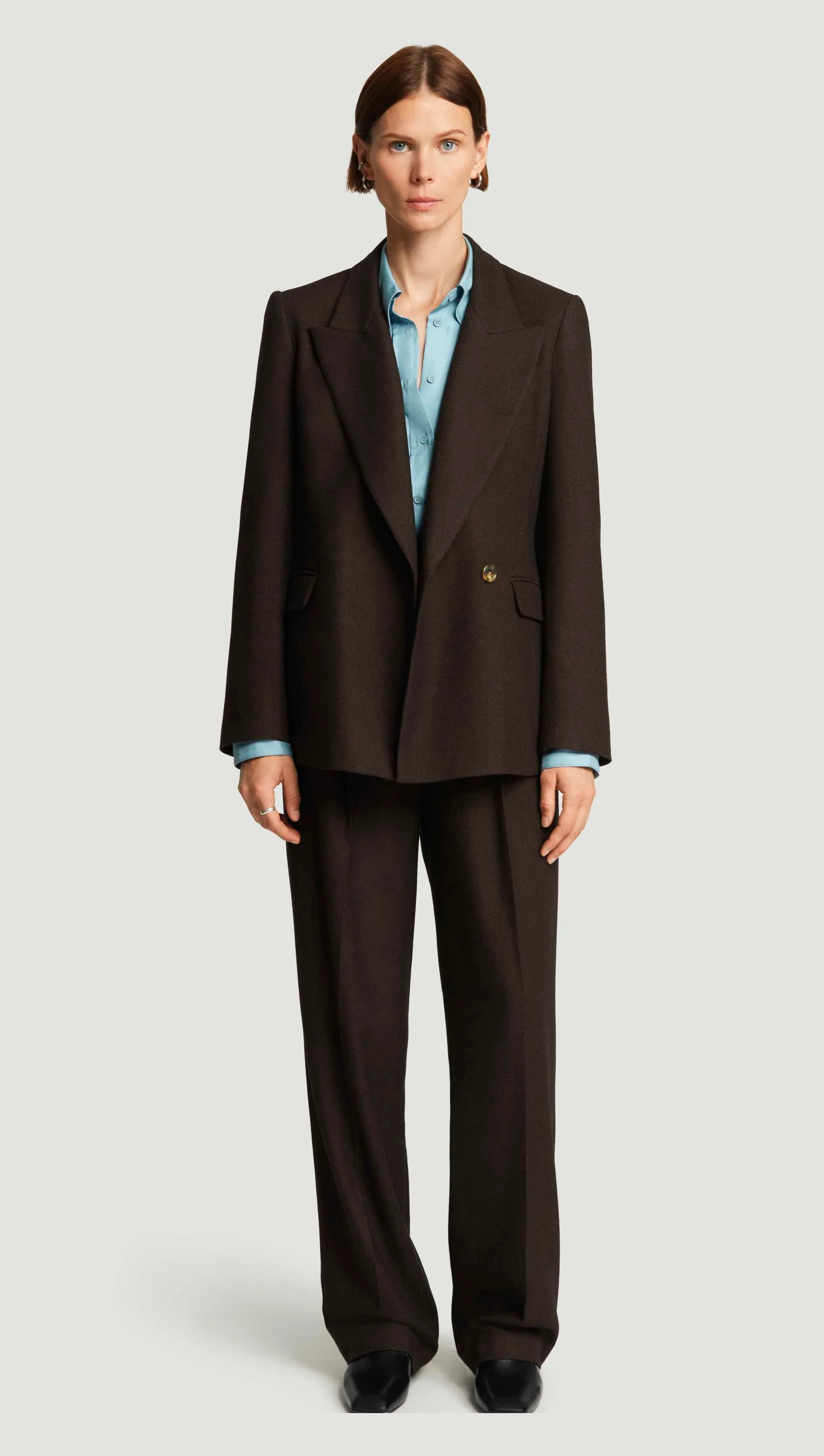 Lenox Blazer in Brushed Wool | Brown - Image 3
