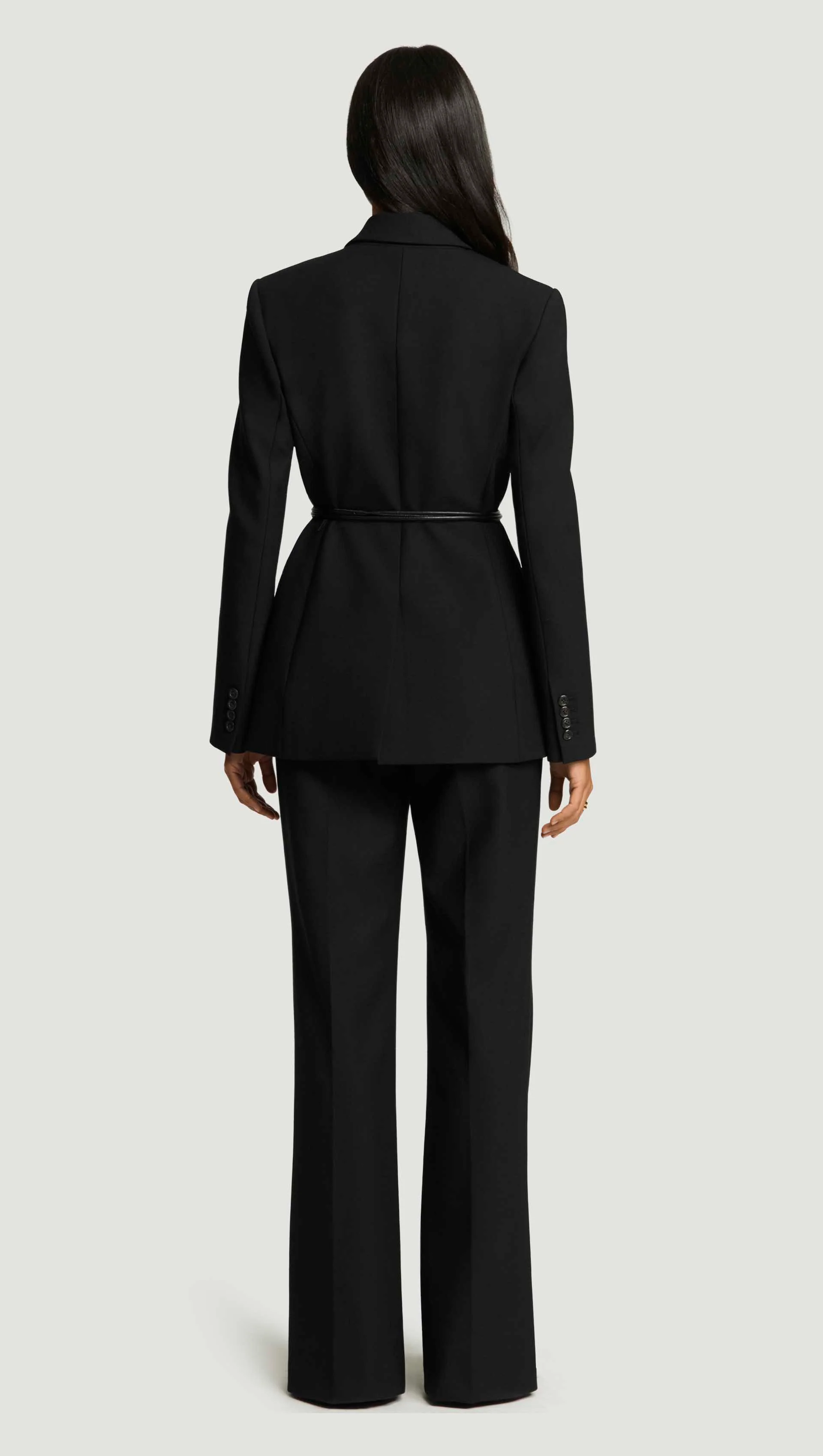 Lenox Blazer in Heavy Wool Twill | Black - Image 4