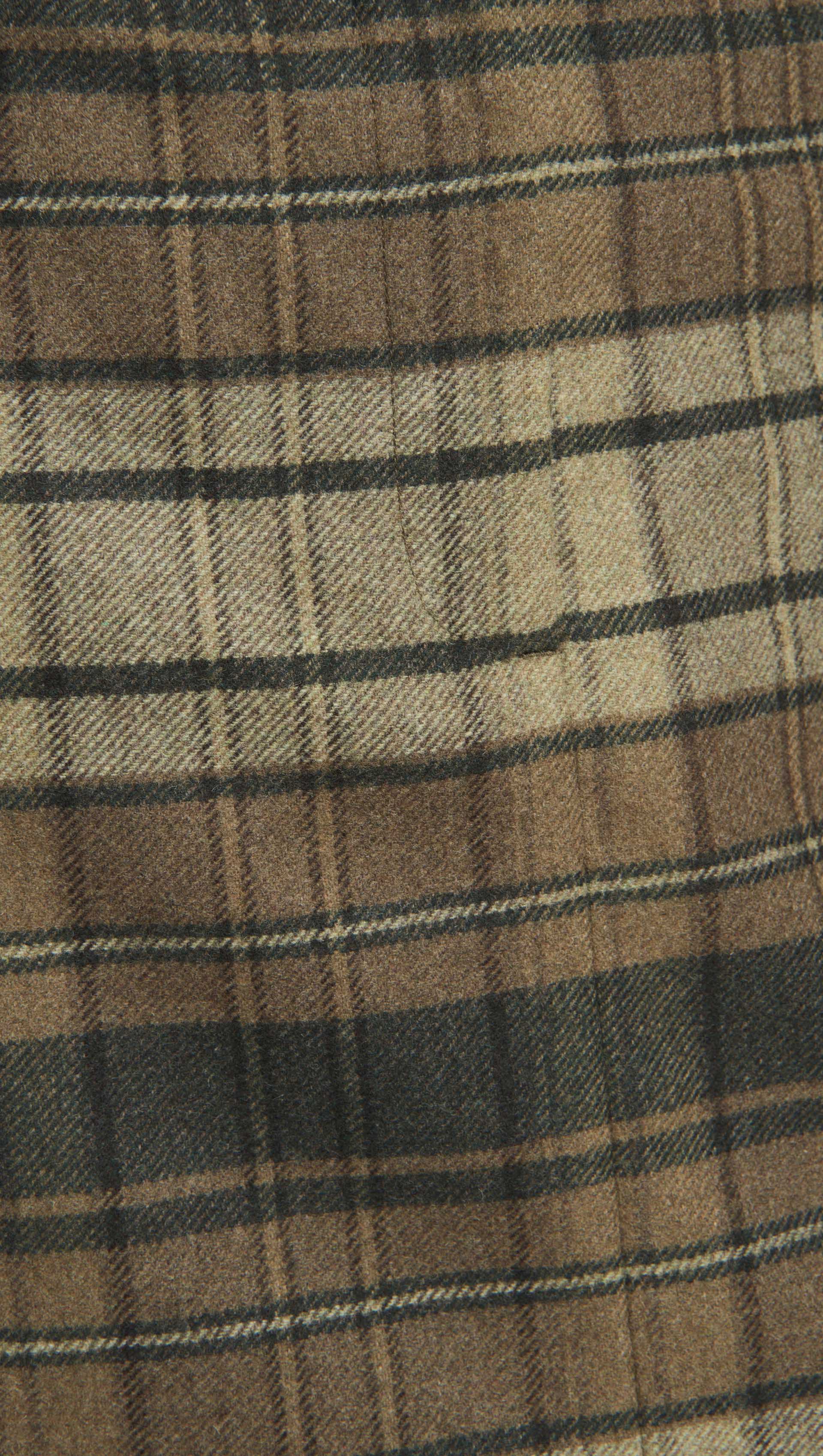 Mini Tailored Skirt in Flannel | Green Plaid - Image 7