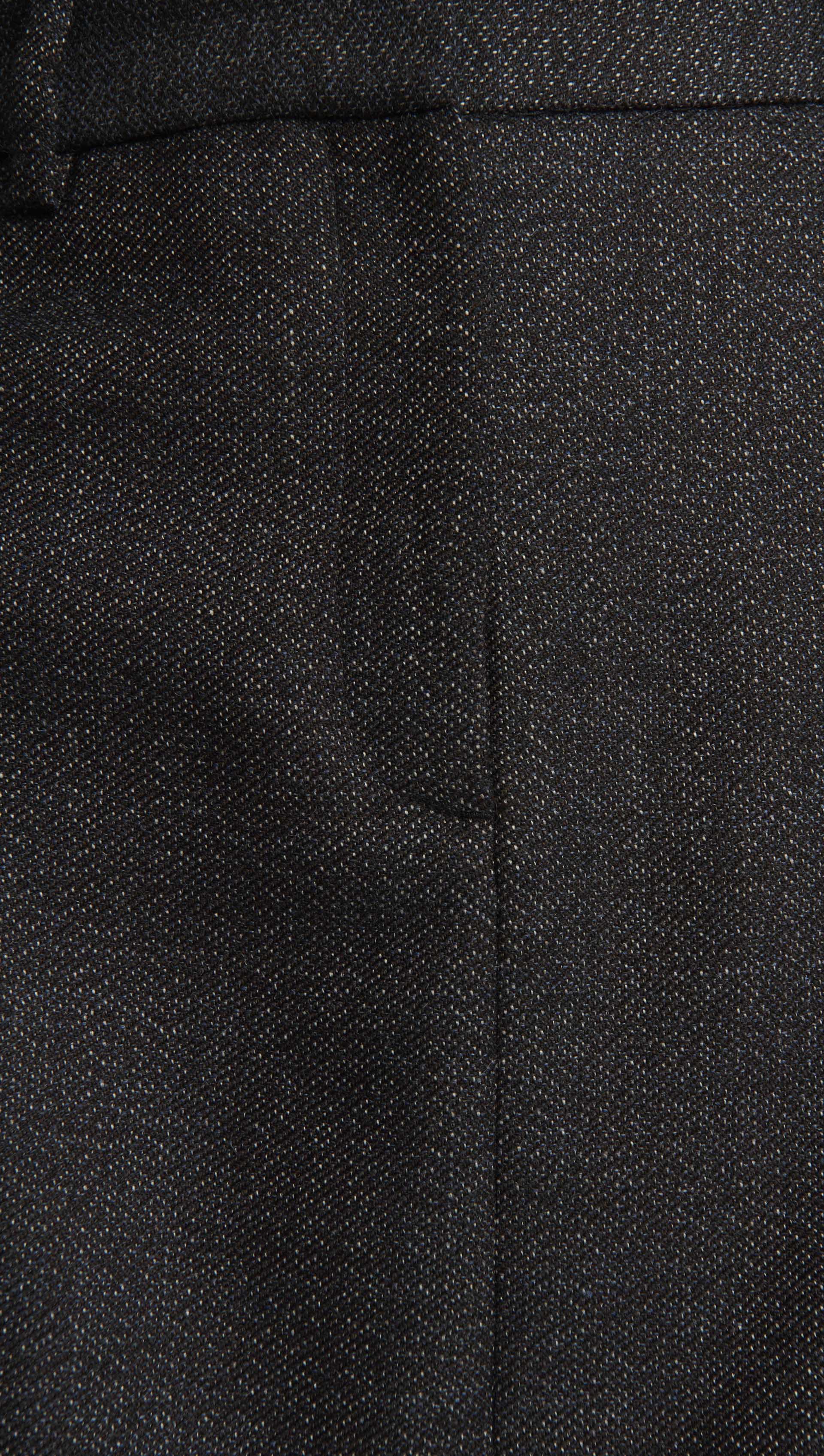 Mini Tailored Skirt in Tweed | Chocolate/Blue - Image 7