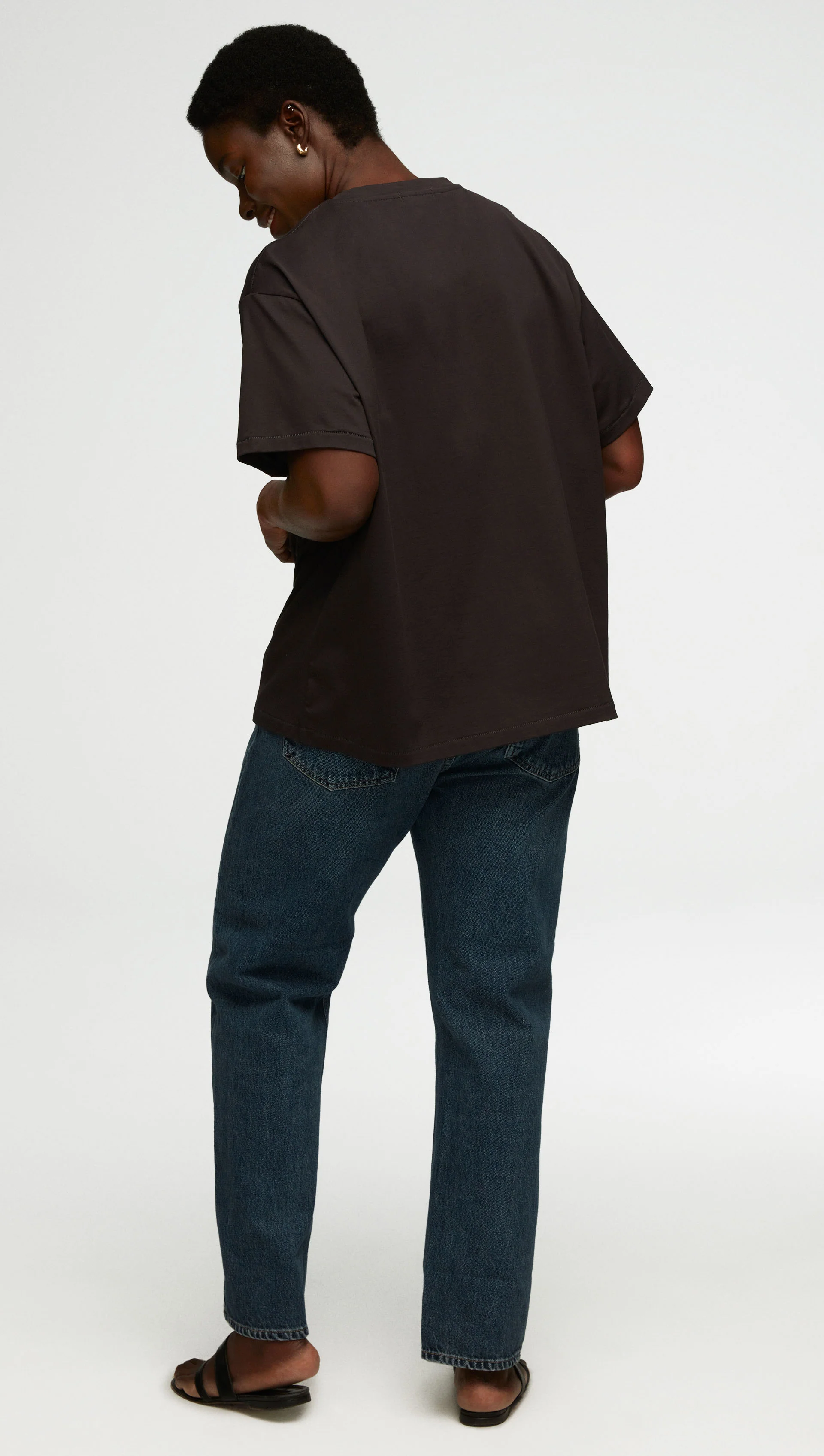 Oversized Pocket Tee in Cotton Jersey | Black - Image 4