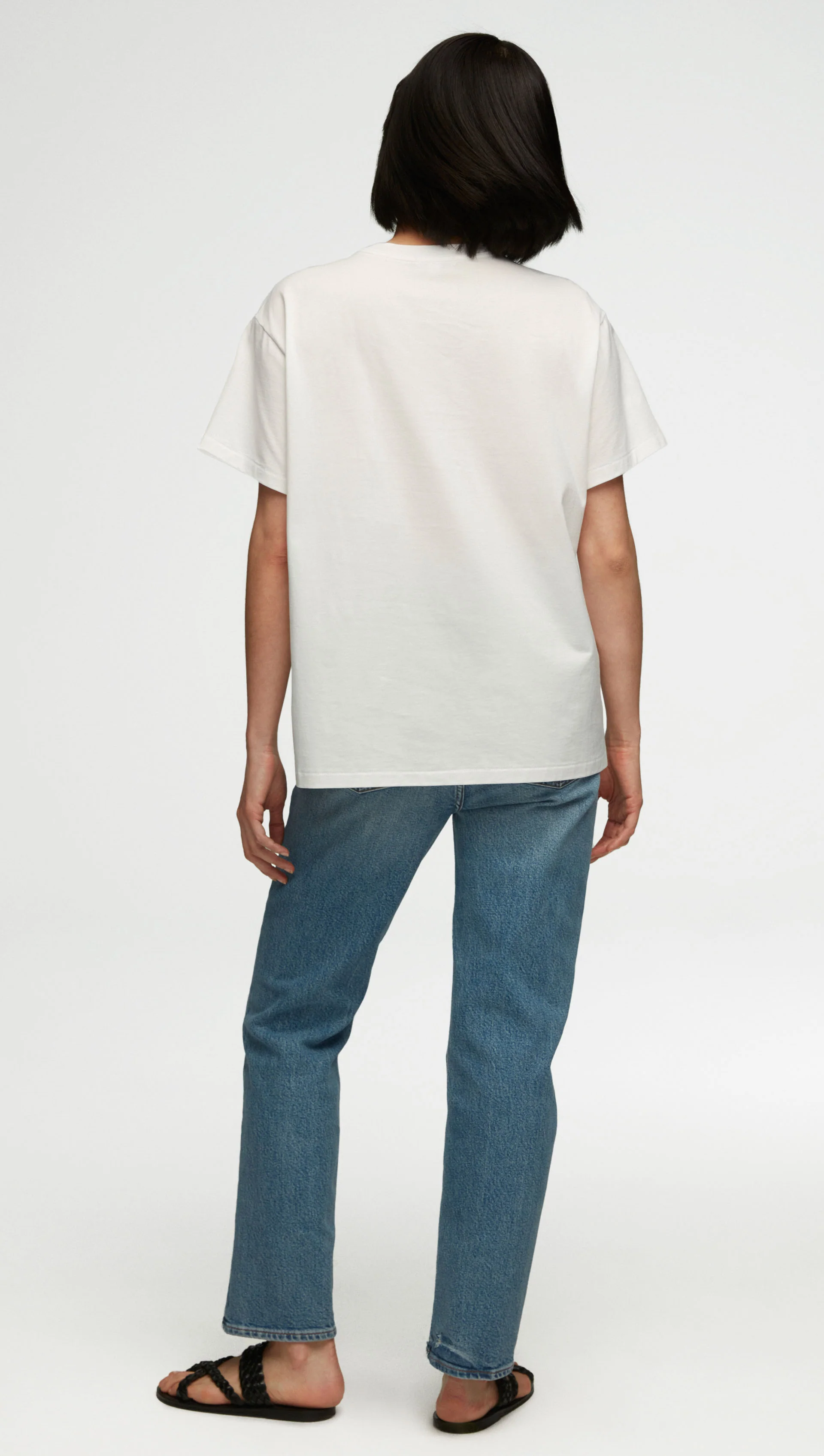 Oversized Pocket Tee in Cotton Jersey | White - Image 4