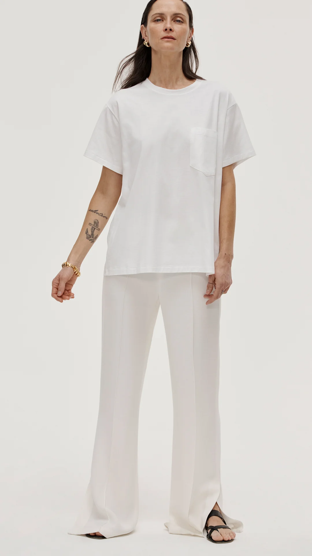 Oversized Pocket Tee in Cotton Jersey | White - Image 5