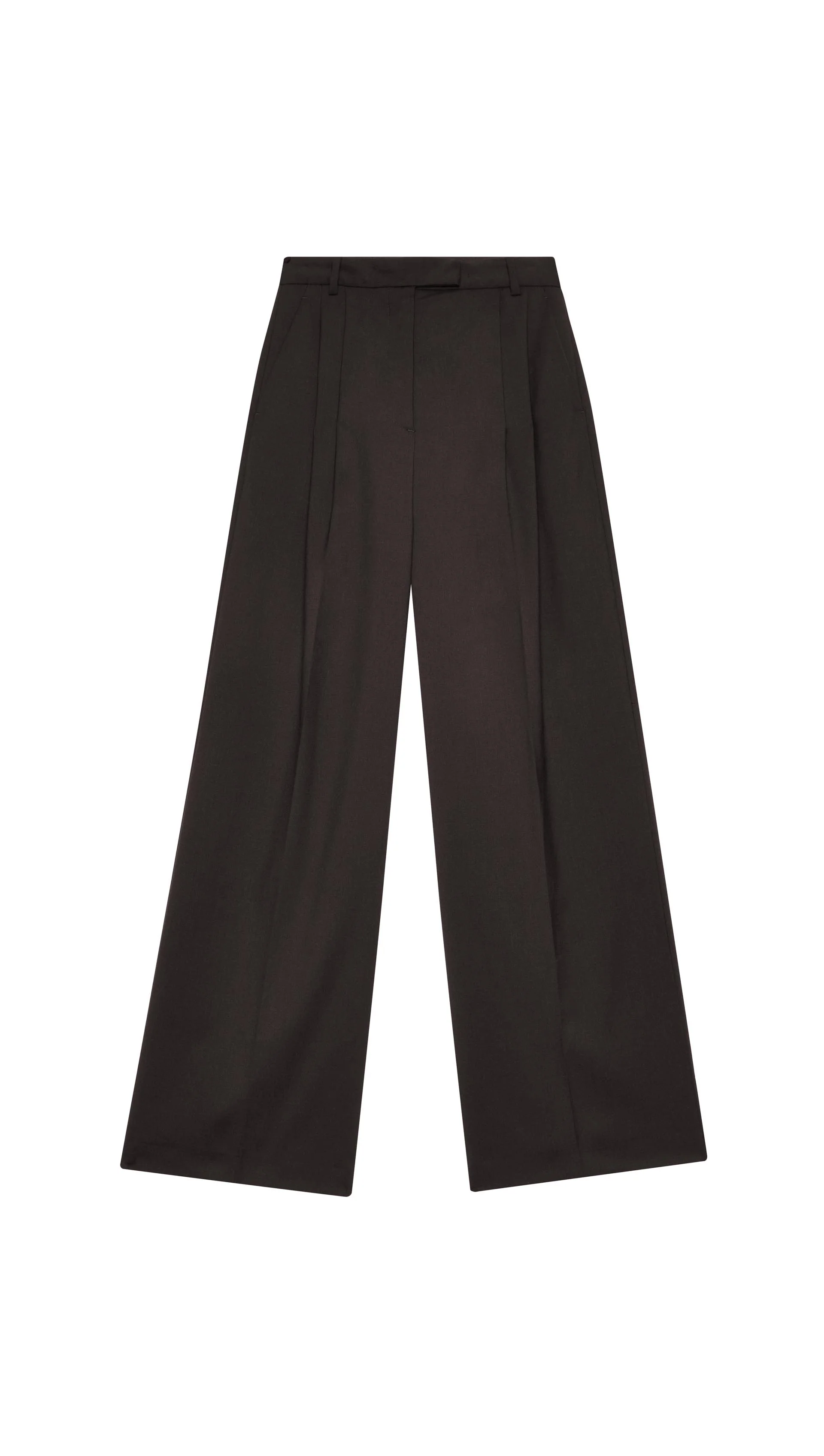 Pleated Trouser in Seasonless Wool | Coffee - Image 8