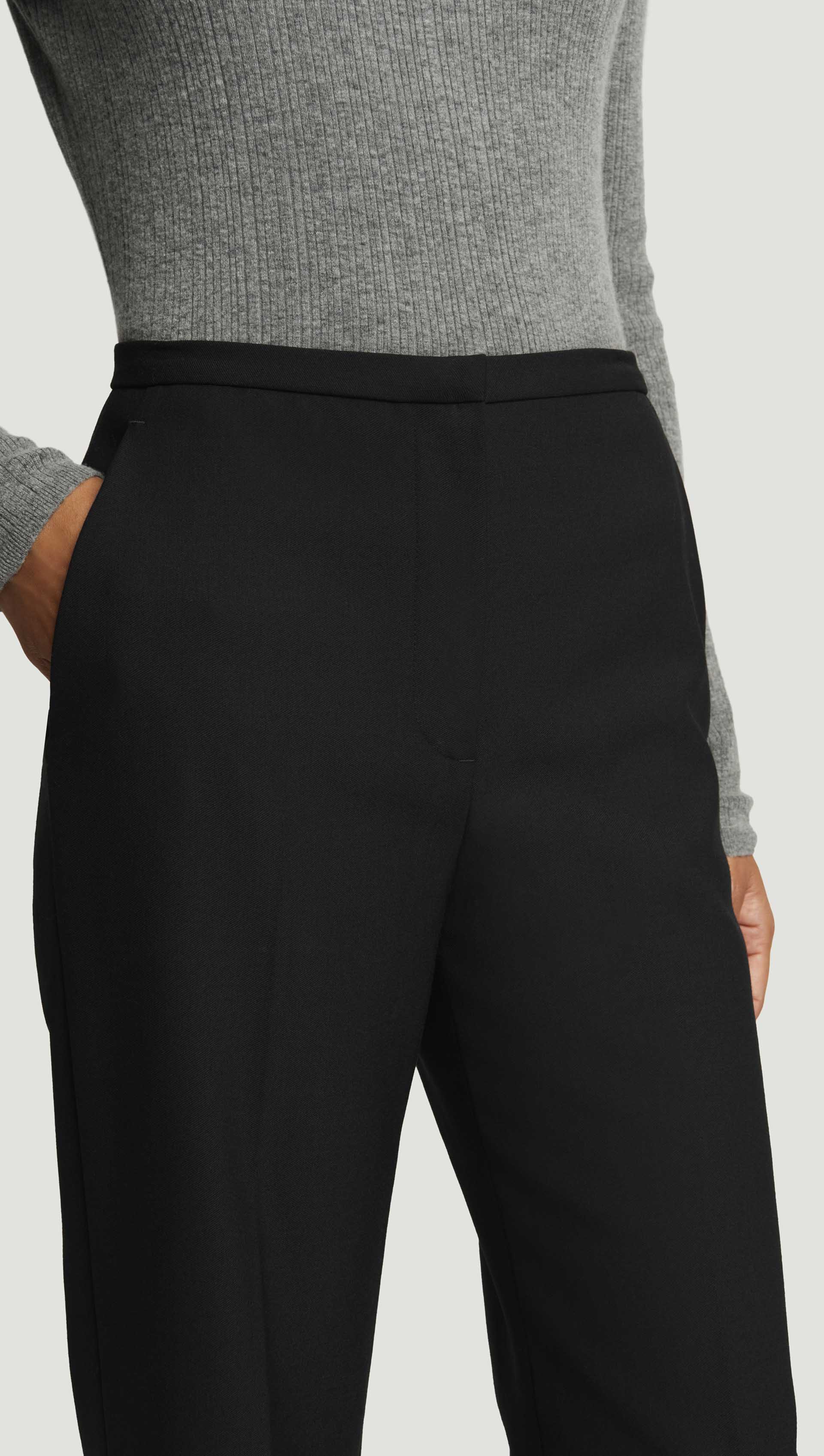 Prince Trouser in Heavy Wool Twill | Black - Image 3