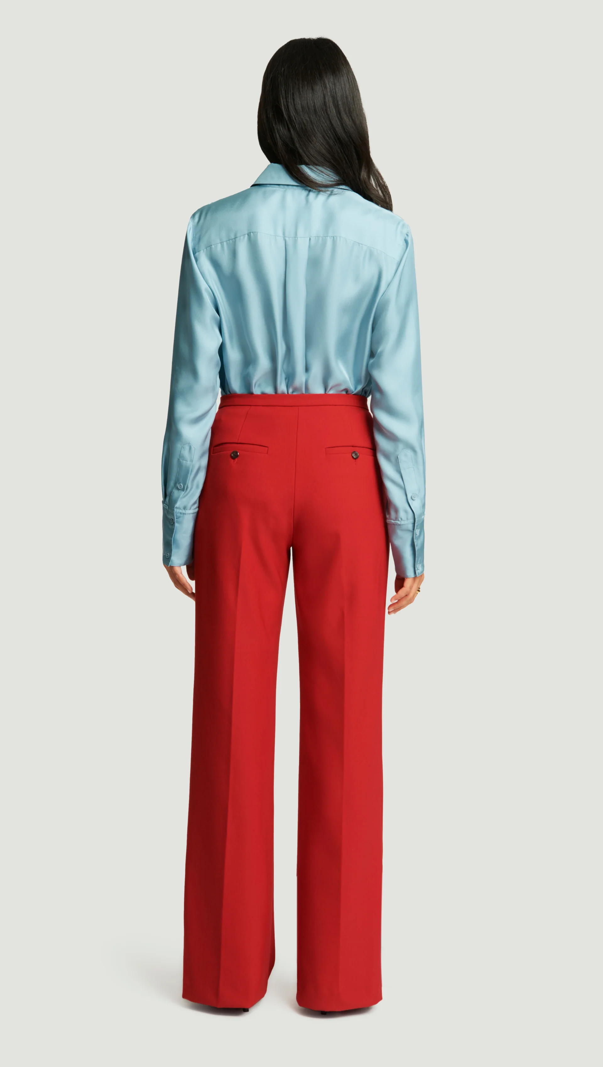 Prince Trouser in Heavy Wool Twill | Ruby Red - Image 3