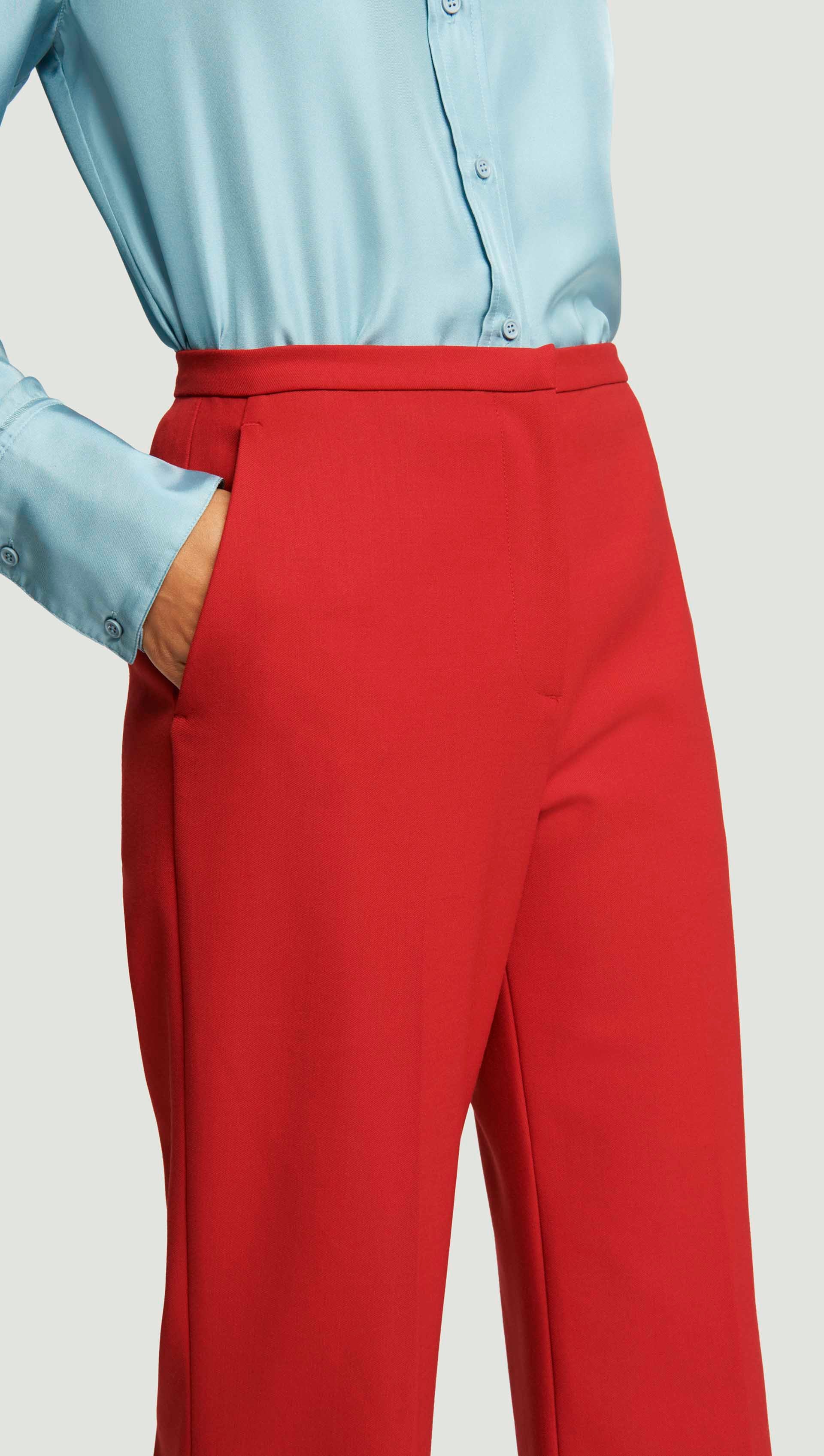 Prince Trouser in Heavy Wool Twill | Ruby Red - Image 4