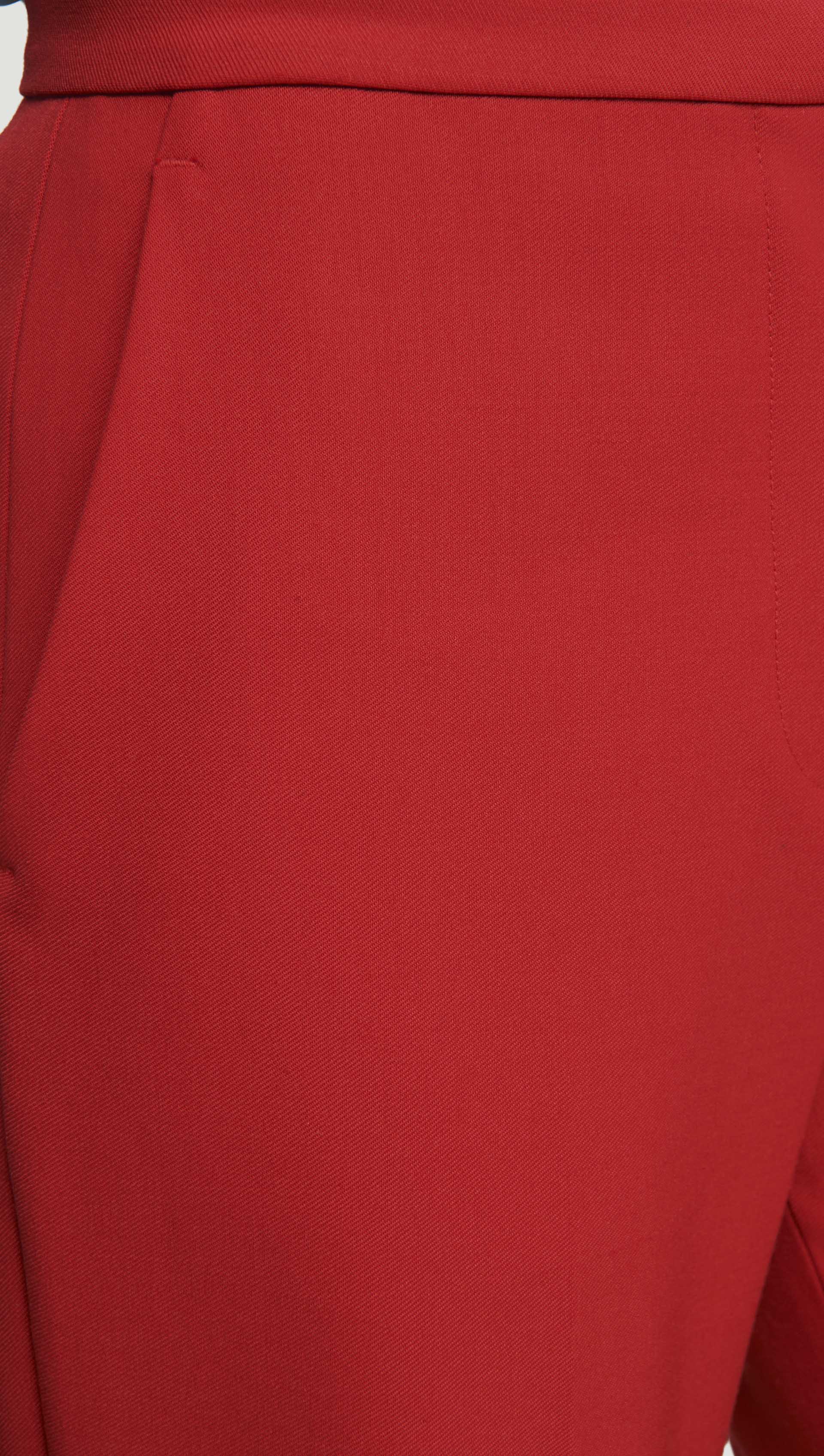 Prince Trouser in Heavy Wool Twill | Ruby Red - Image 9