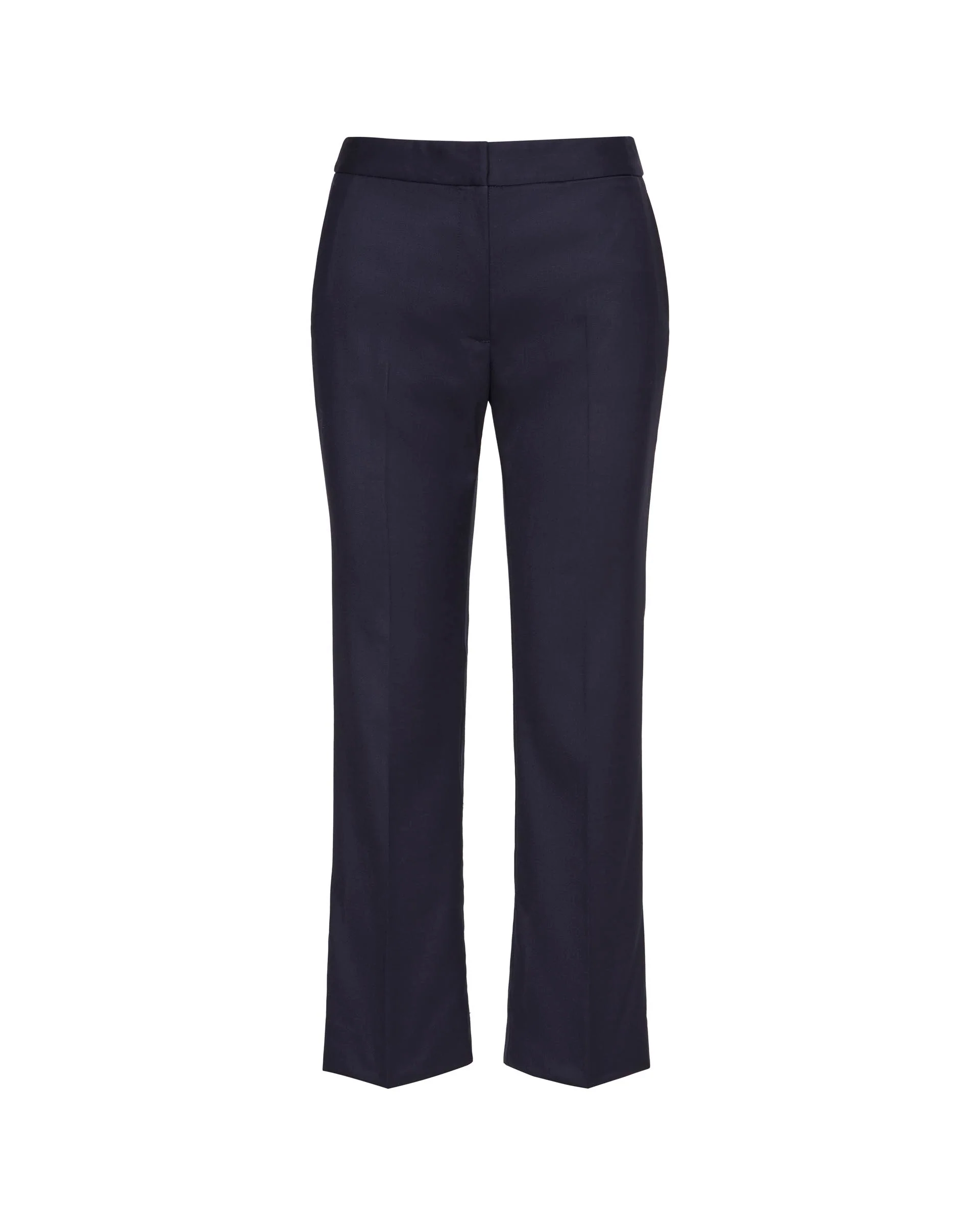 Slim Kick Flare Trouser in Seasonless Wool | Midnight - Image 6
