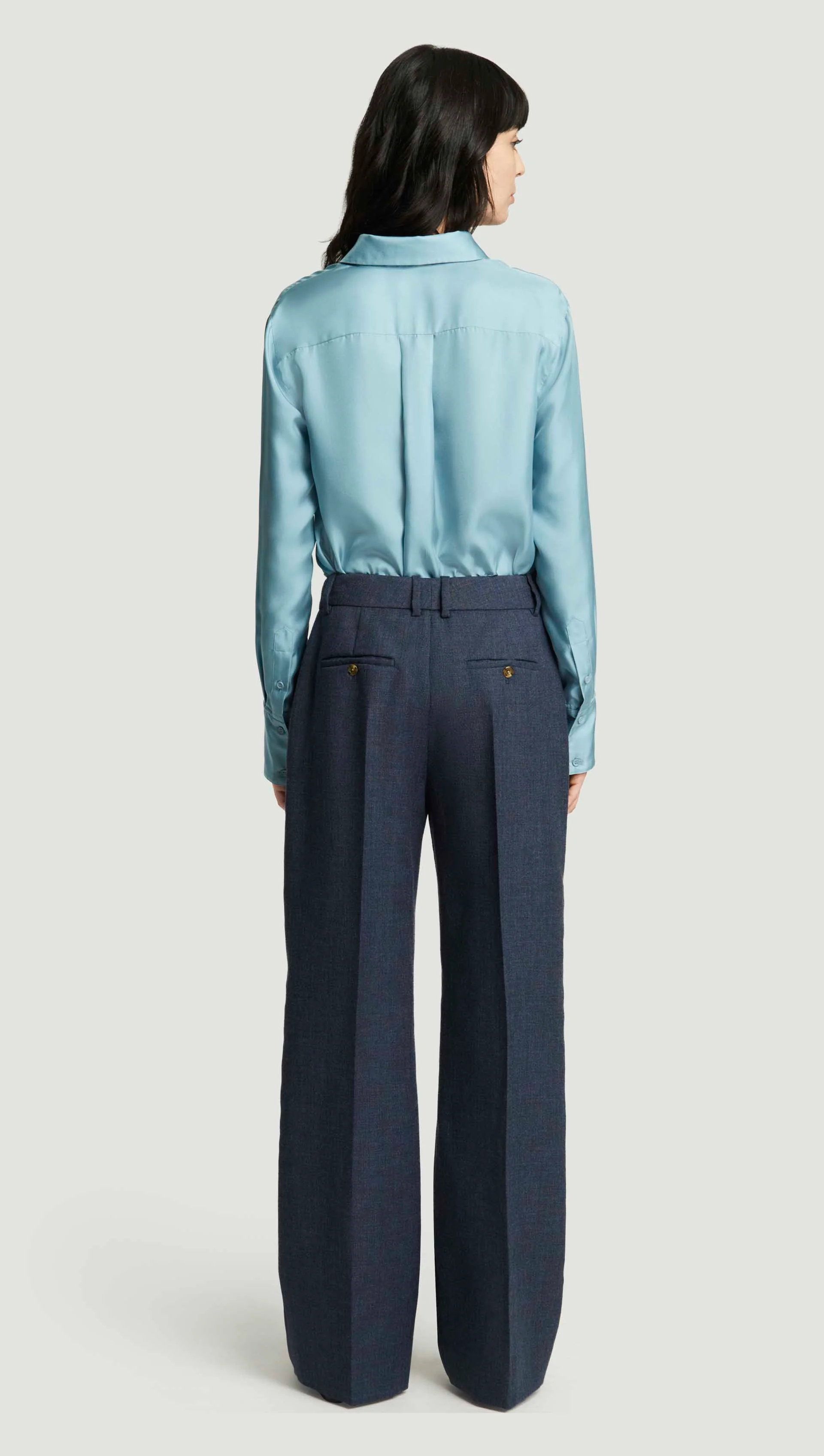 Soho Trouser in Bellagio Wool | Navy - Image 3