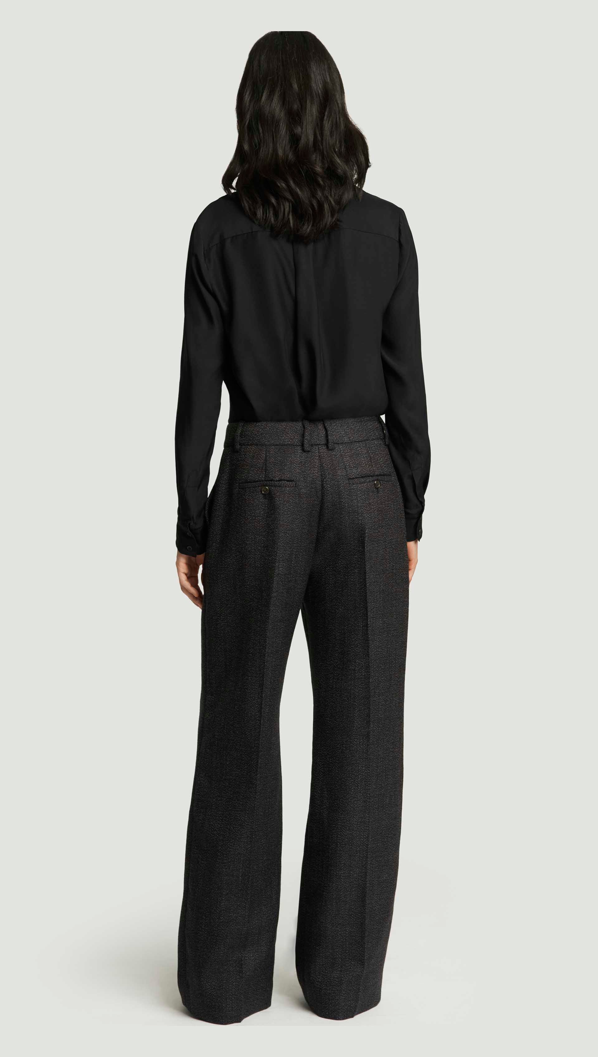 Soho Trouser in Tweed | Chocolate/Blue - Image 4