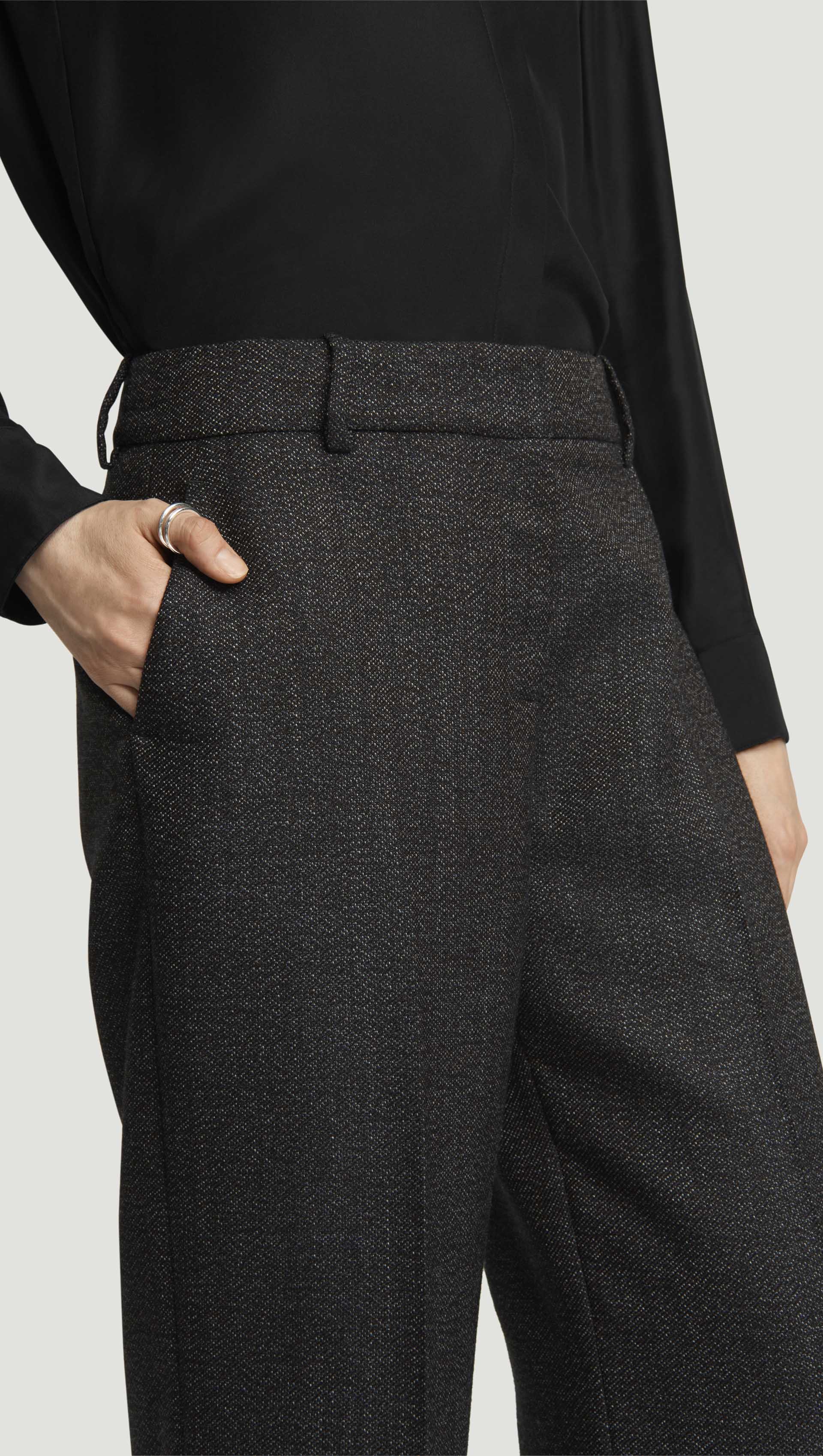 Soho Trouser in Tweed | Chocolate/Blue - Image 5