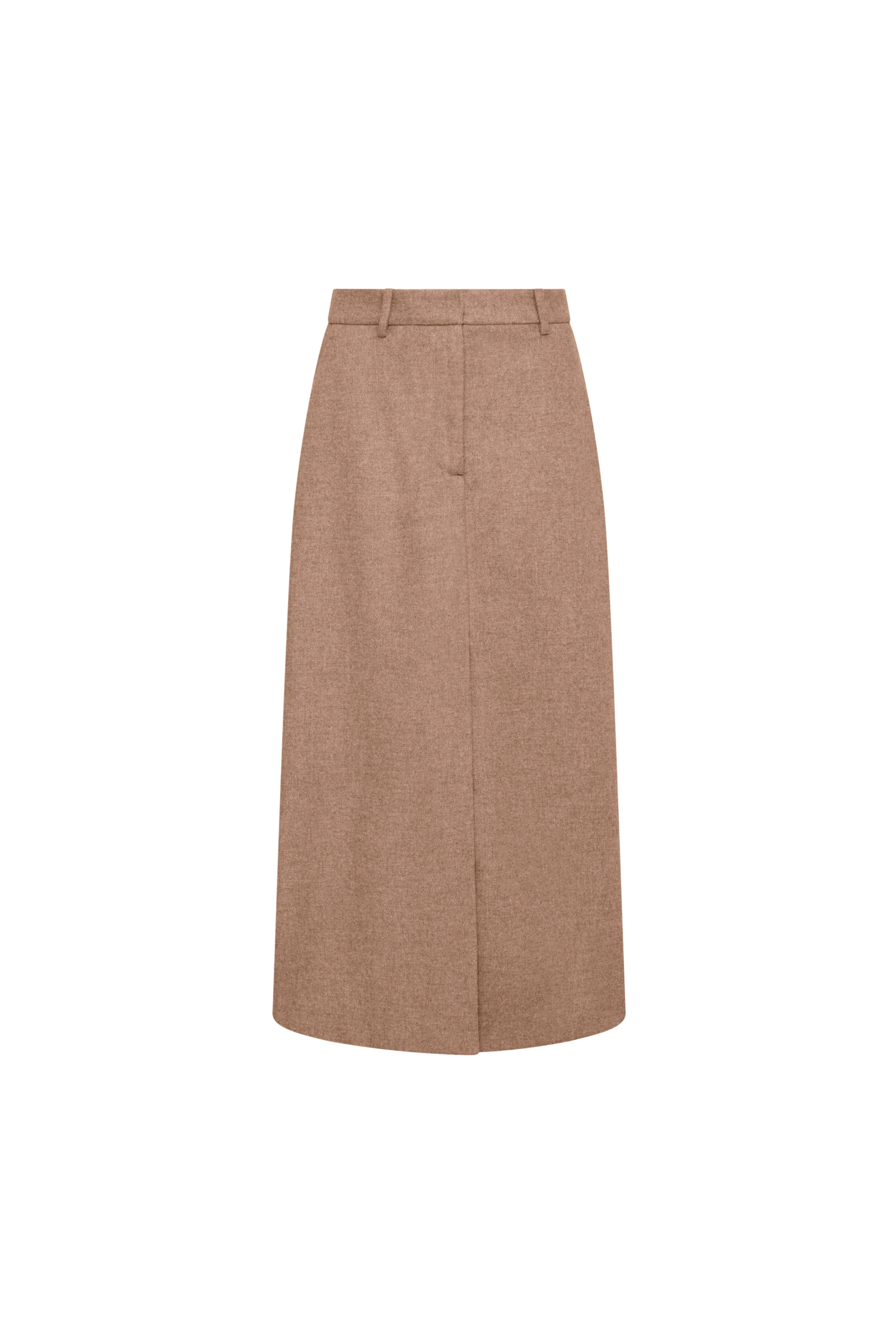Tailored Skirt in Double-Faced Wool | Oat - Image 7