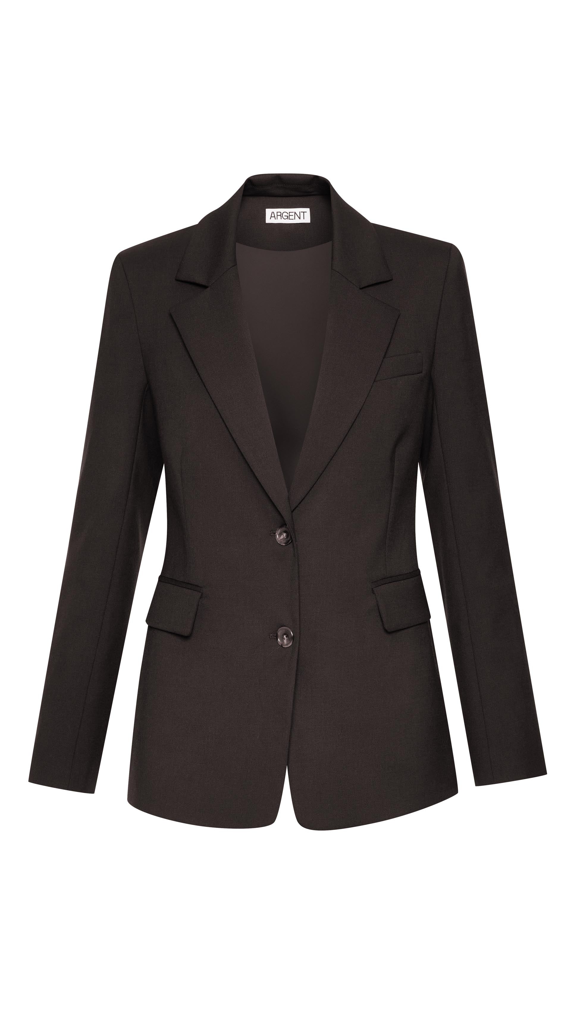 Two-Button Blazer in Seasonless Wool | Coffee - Image 10