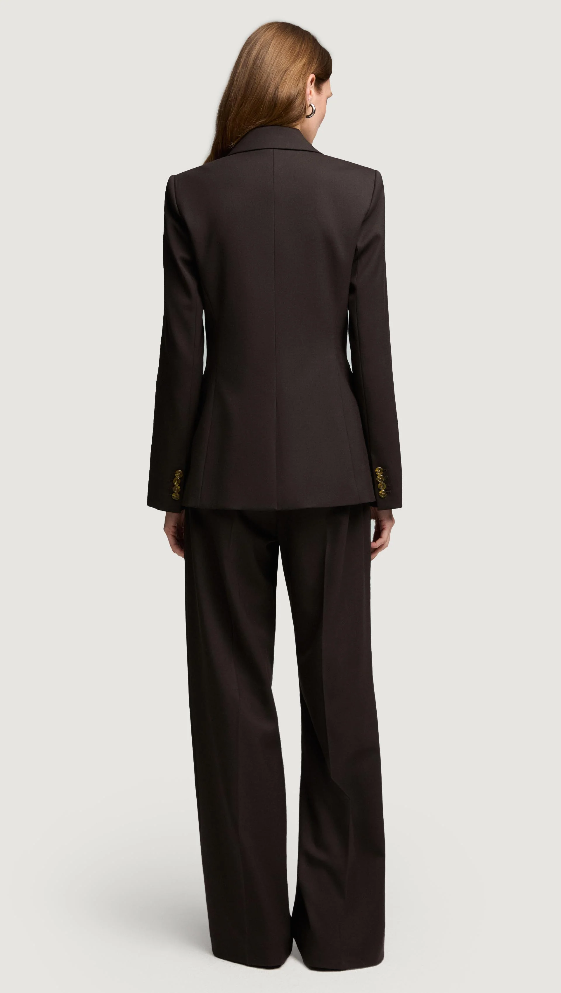 Two-Button Blazer in Seasonless Wool | Coffee - Image 6