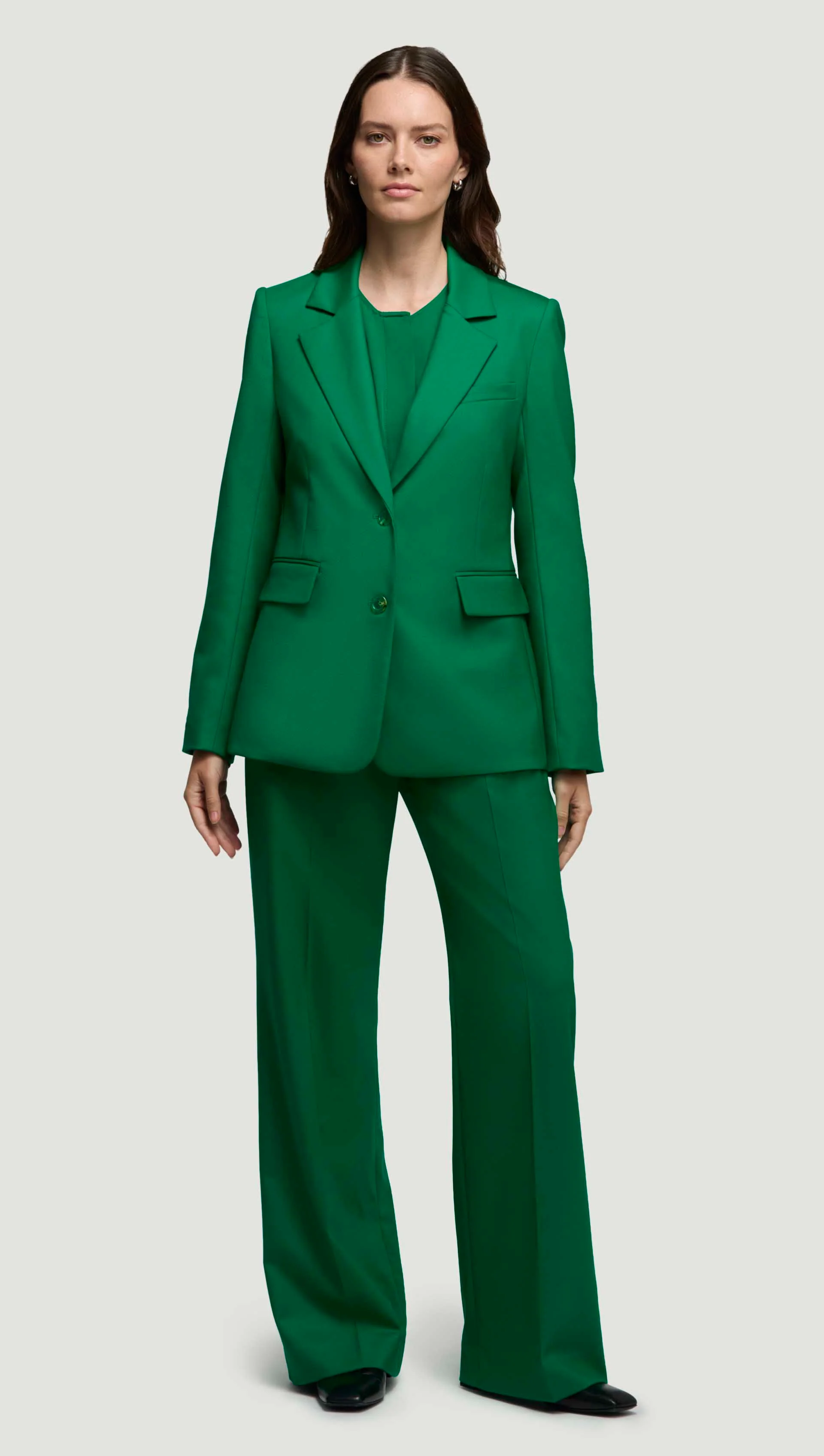 Two-Button Blazer in Seasonless Wool | Jade - Image 3