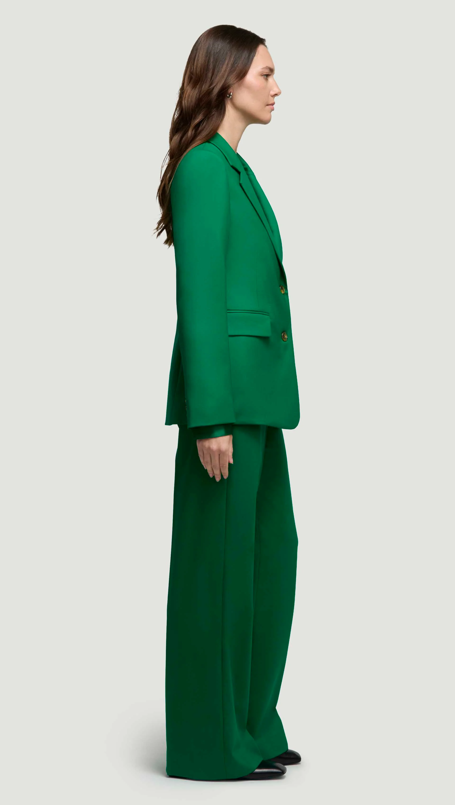 Two-Button Blazer in Seasonless Wool | Jade - Image 5