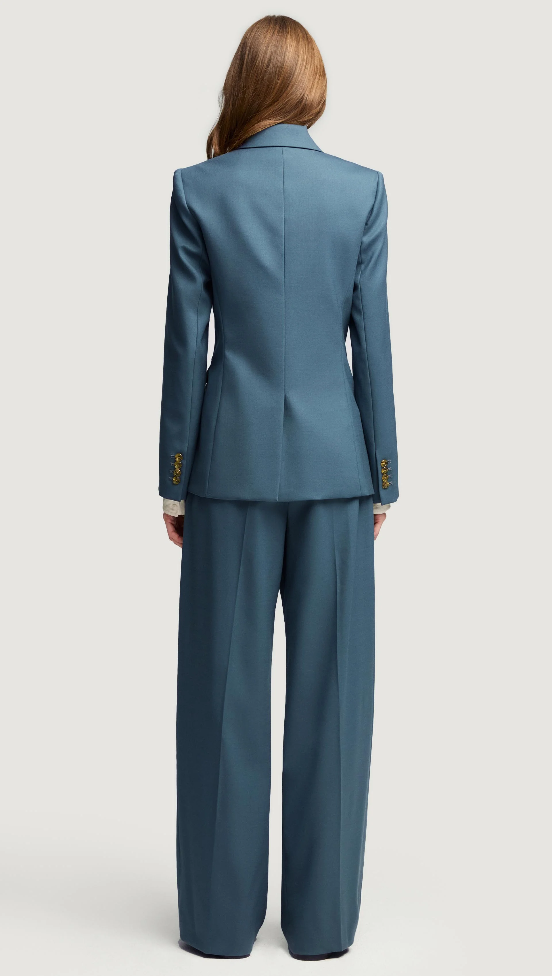 Two-Button Blazer in Seasonless Wool | Stone Blue - Image 4