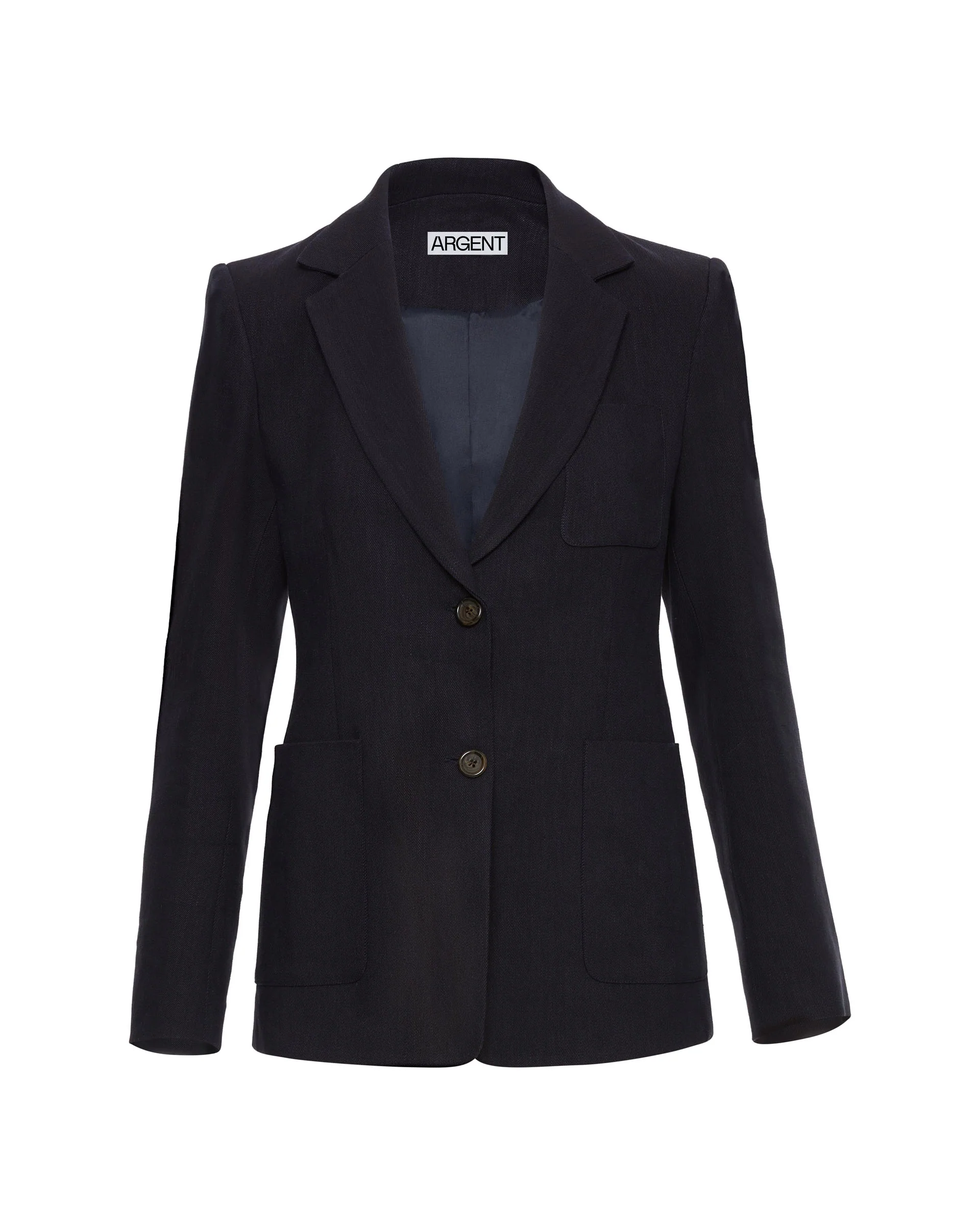 Weekend Blazer in Textured Linen Twill | Midnight - Image 10
