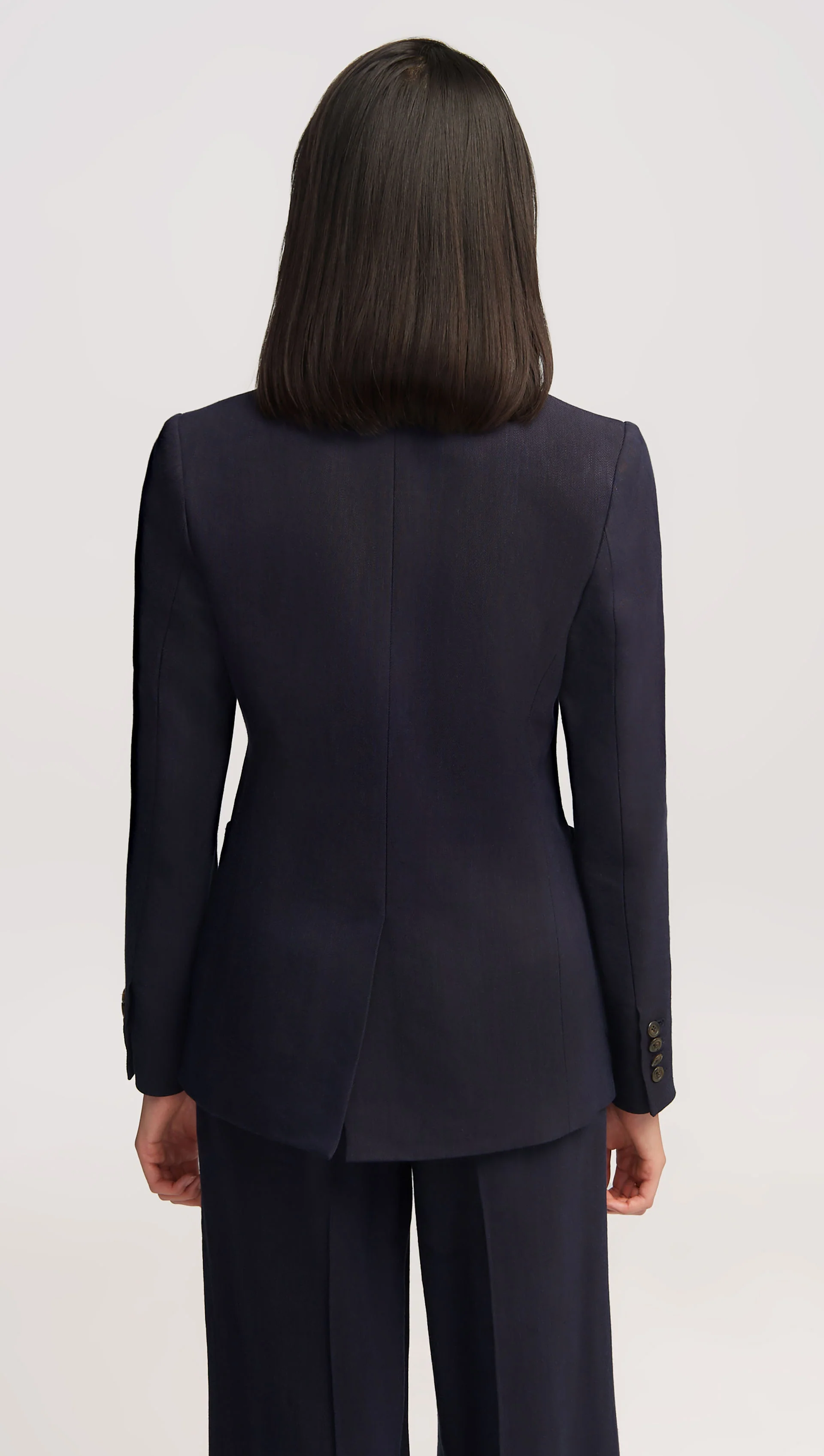 Weekend Blazer in Textured Linen Twill | Midnight - Image 4