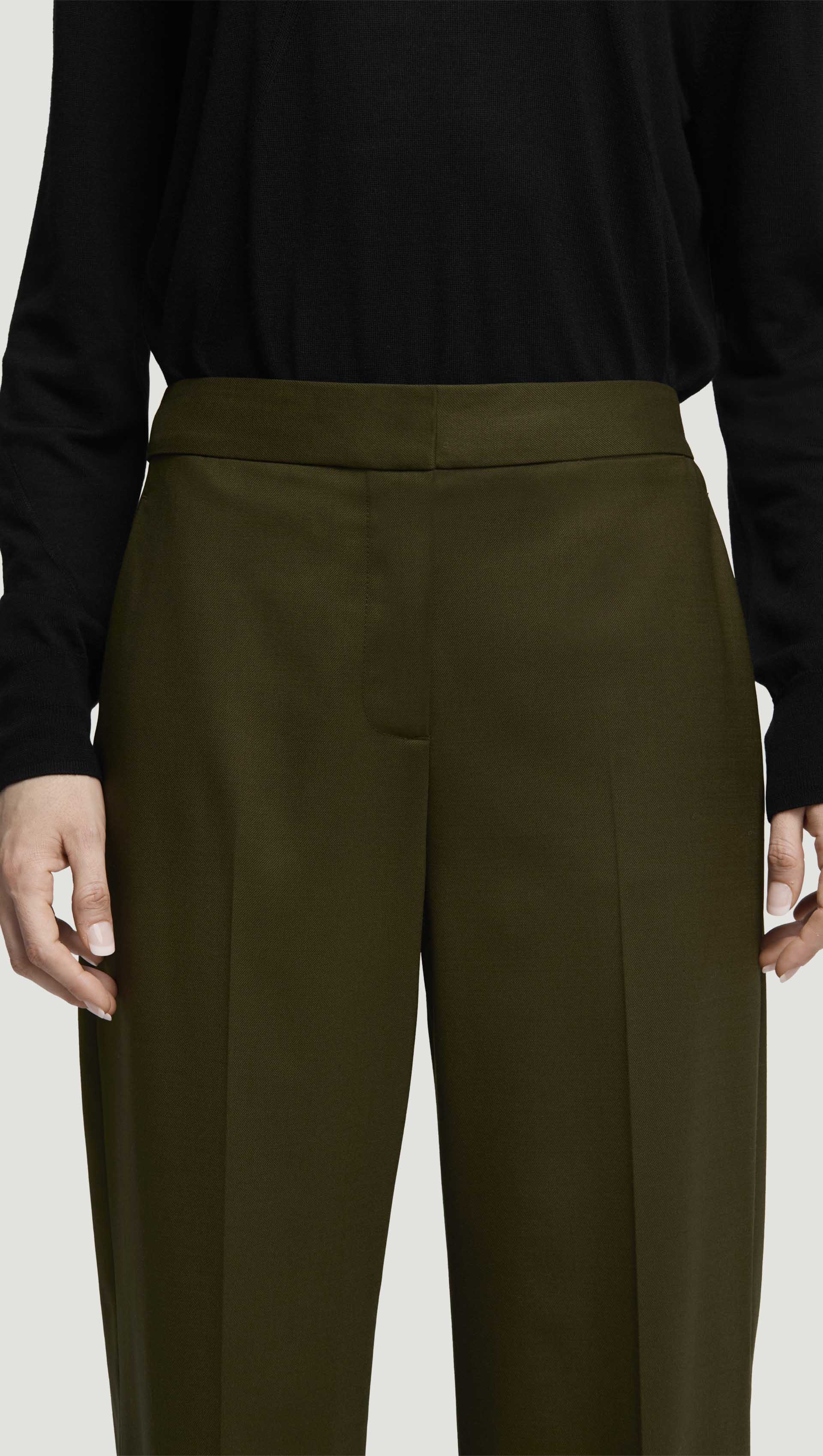Wide Leg Trouser in Seasonless Wool | Basil - Image 6