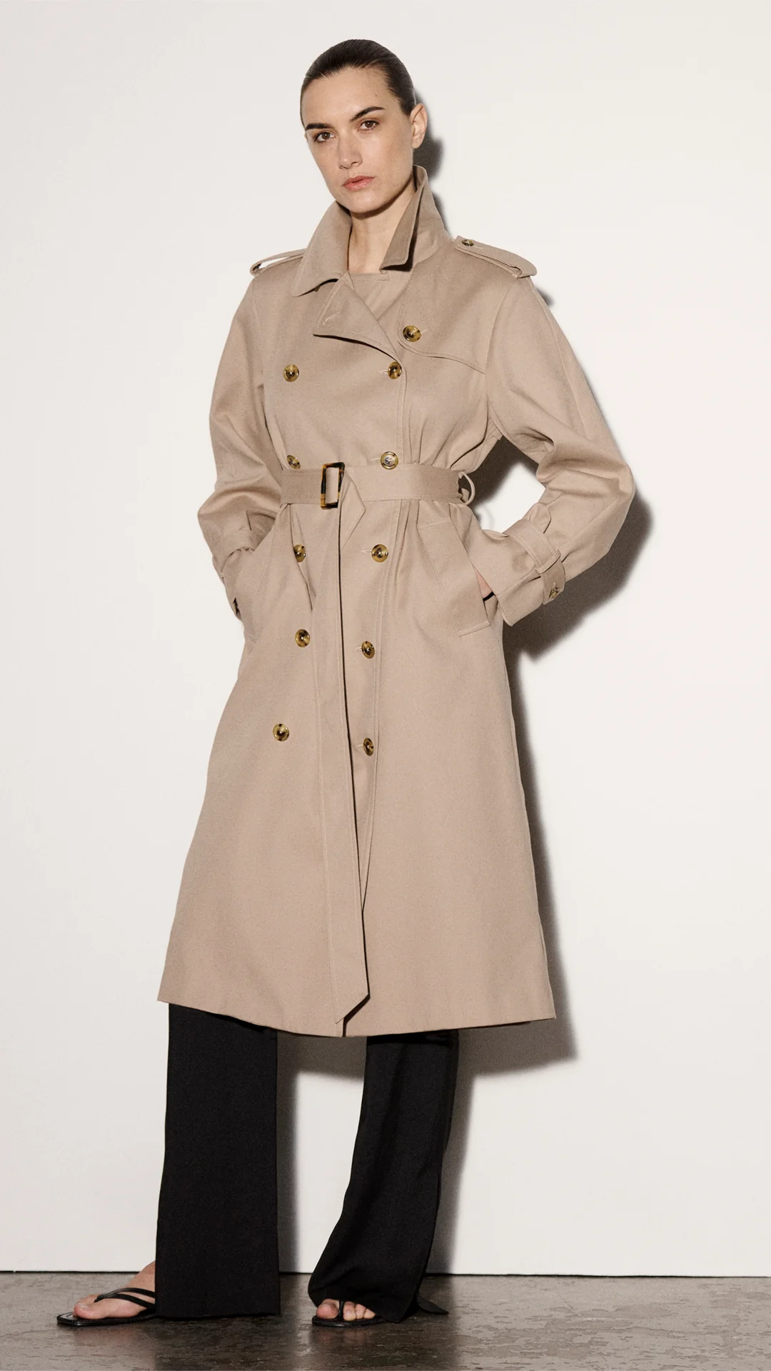 Work Trench in Cotton Twill | Beige - Image 6