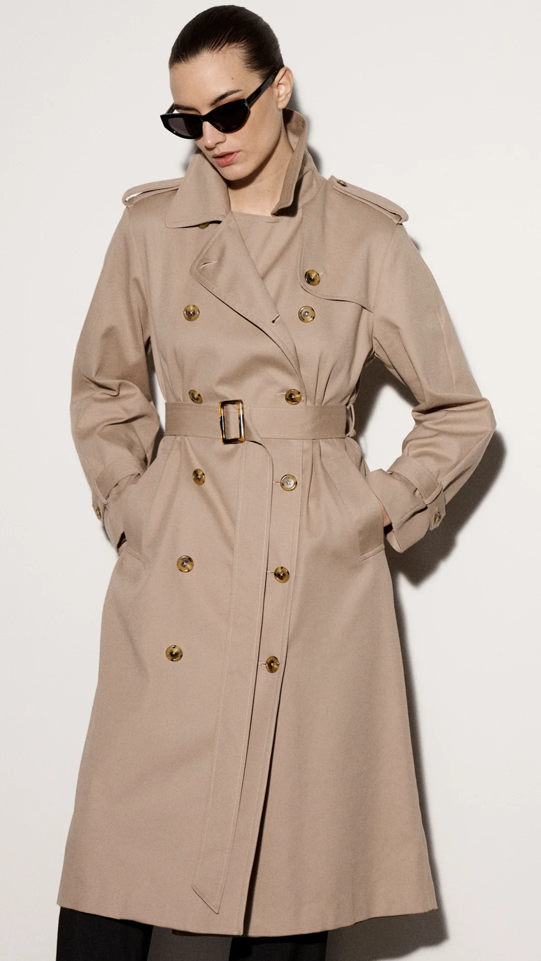 Work Trench in Cotton Twill | Beige - Image 7
